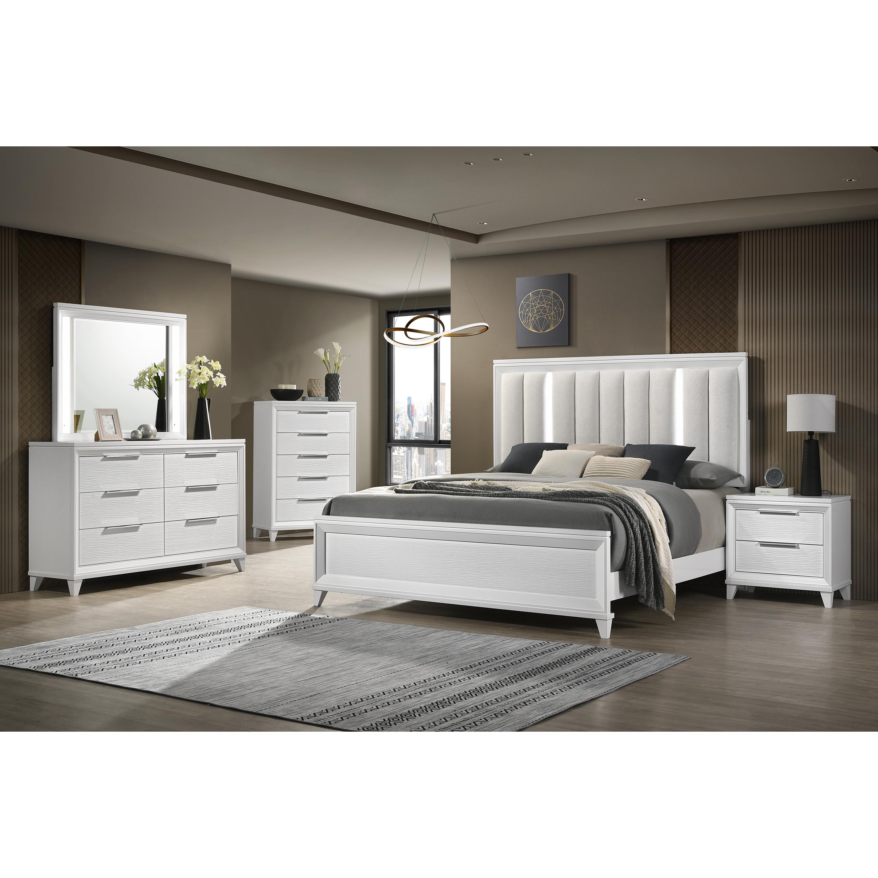  Crown Mark Cressida B7300-11 Dresser Mirror with LED IMAGE 2
