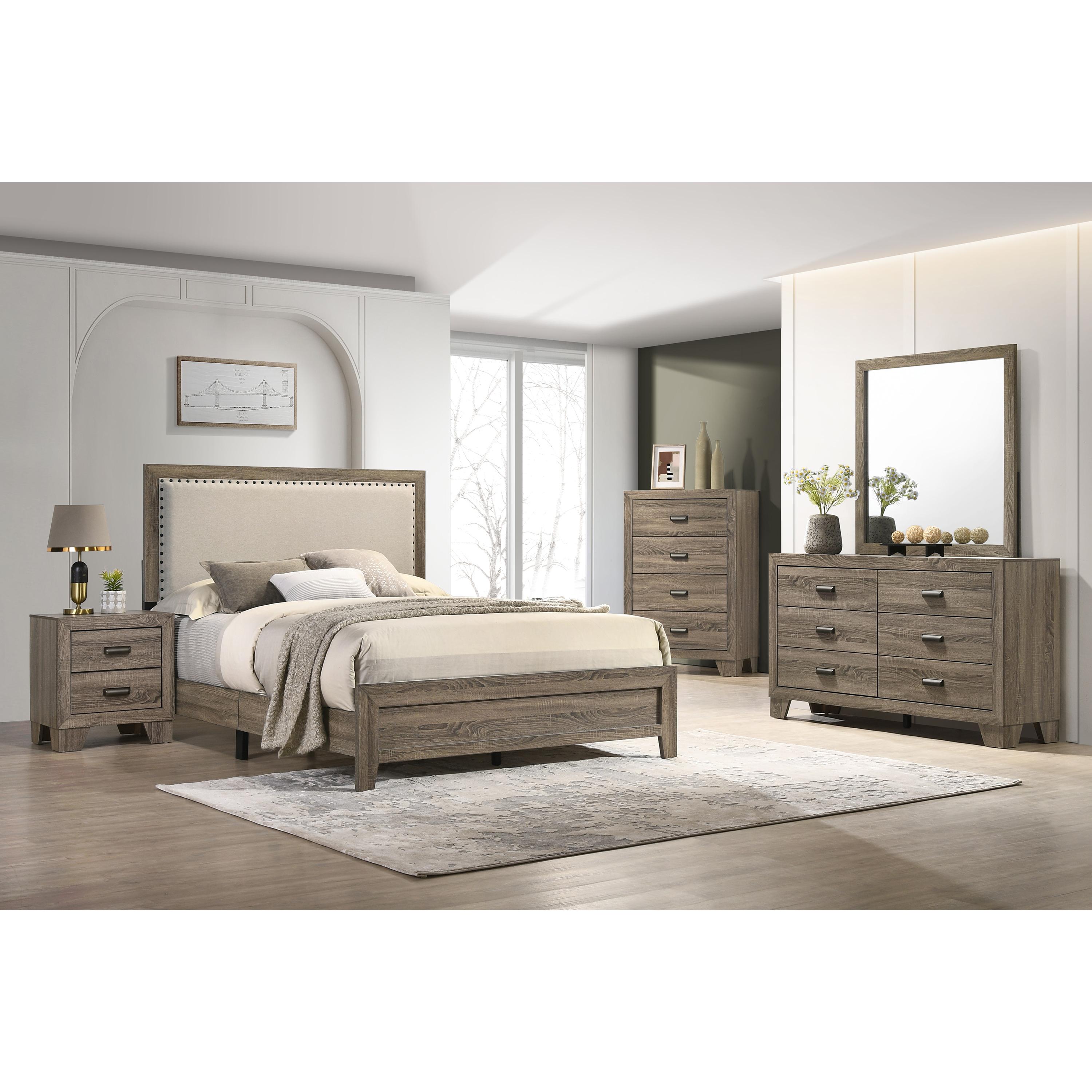  Size_Full  -- Millie B9205-F-BED Full Upholstered Bed IMAGE 2