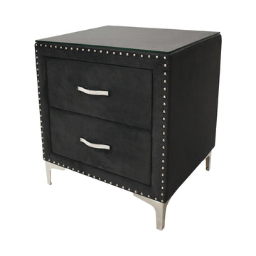  Crown Mark Lucinda B9265-2N Nightstand - Black IMAGE 1
