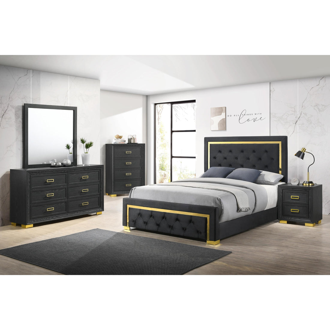  Crown Mark Pepe B9290-1 Dresser - Black IMAGE 1