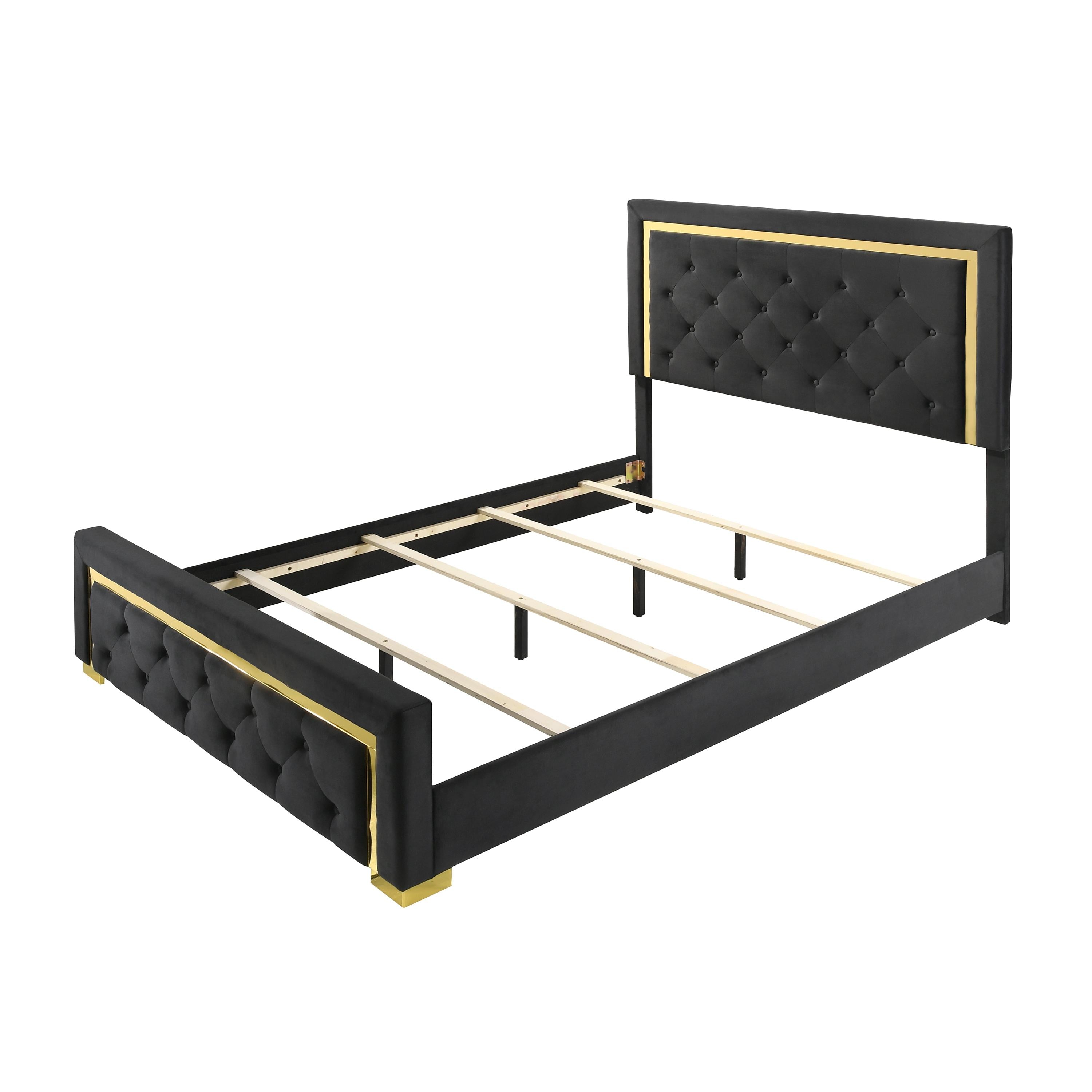  Size_Queen  -- Pepe B9290-Q Queen Bed - Black IMAGE 3