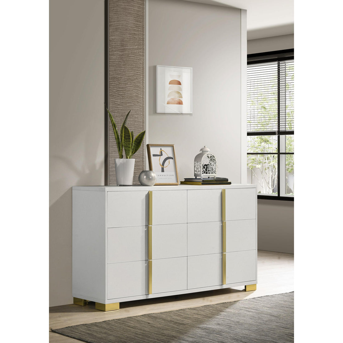  Coaster Furniture Marceline 222933 6-Drawer Dresser - White IMAGE 1