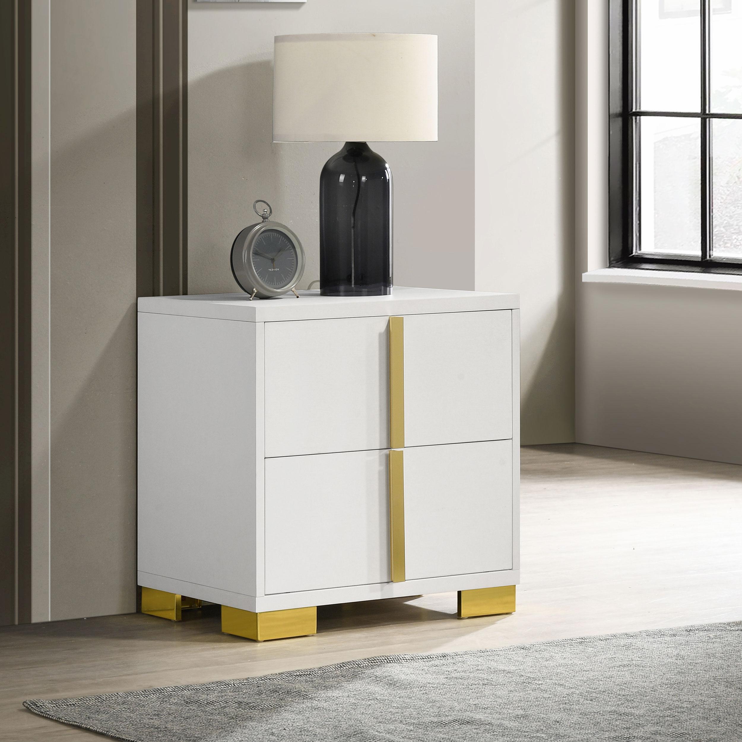  Coaster Furniture Marceline 222932 2-Drawer Nightstand - White IMAGE 2