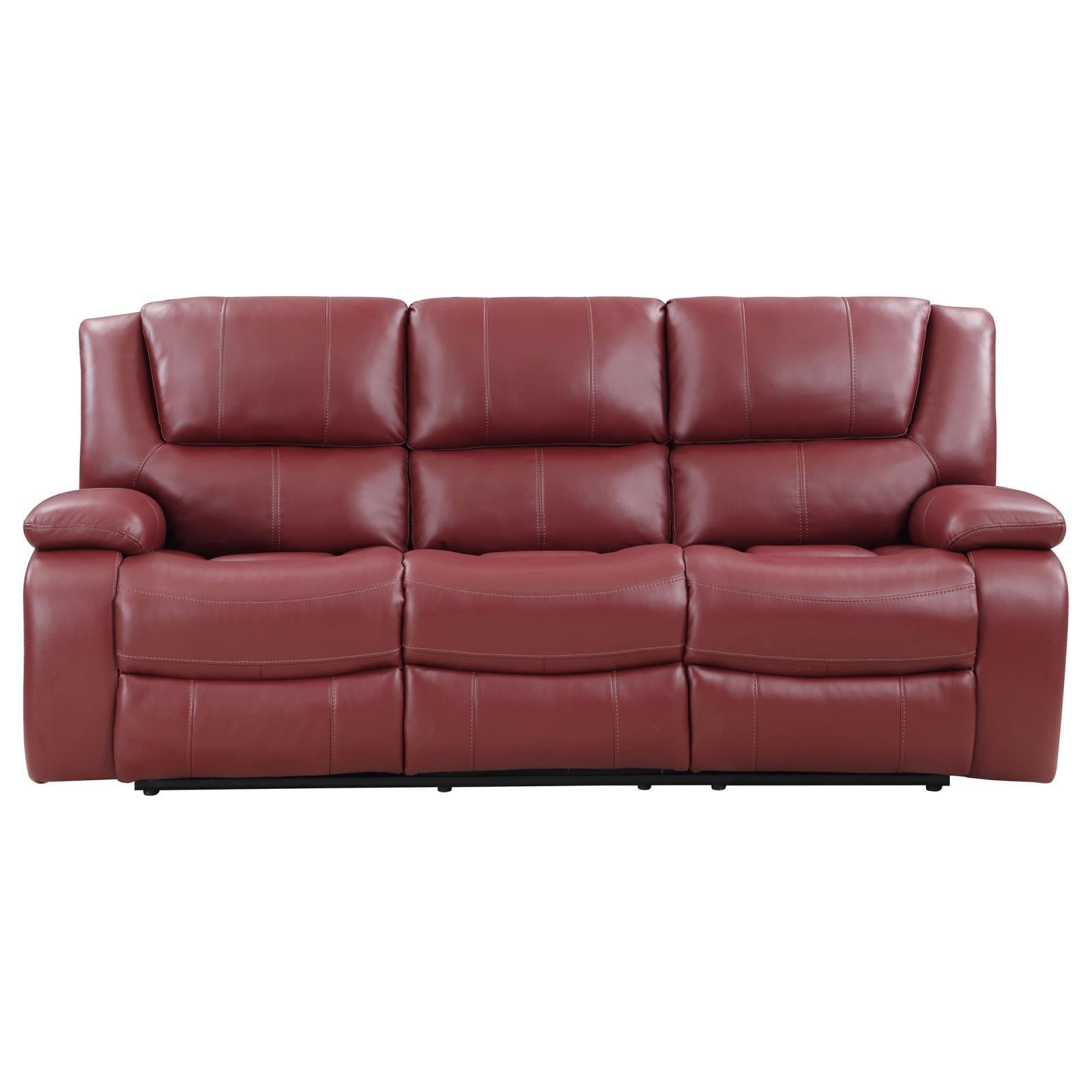  Coaster Furniture Camila 610241 Upholstered Motion Reclining Sofa - Red IMAGE 4