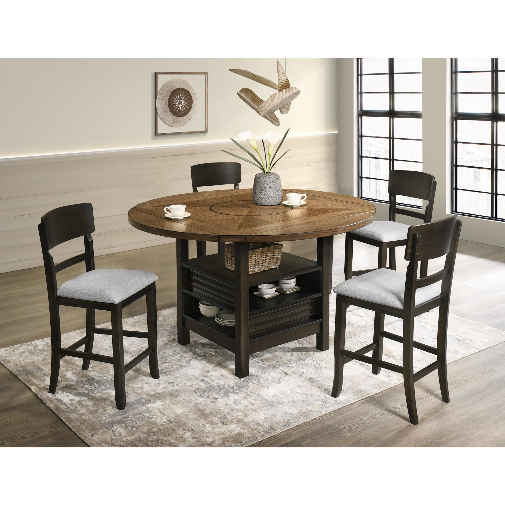  Crown Mark Oakly 2848T-6060 Counter Height Dining Table IMAGE 8
