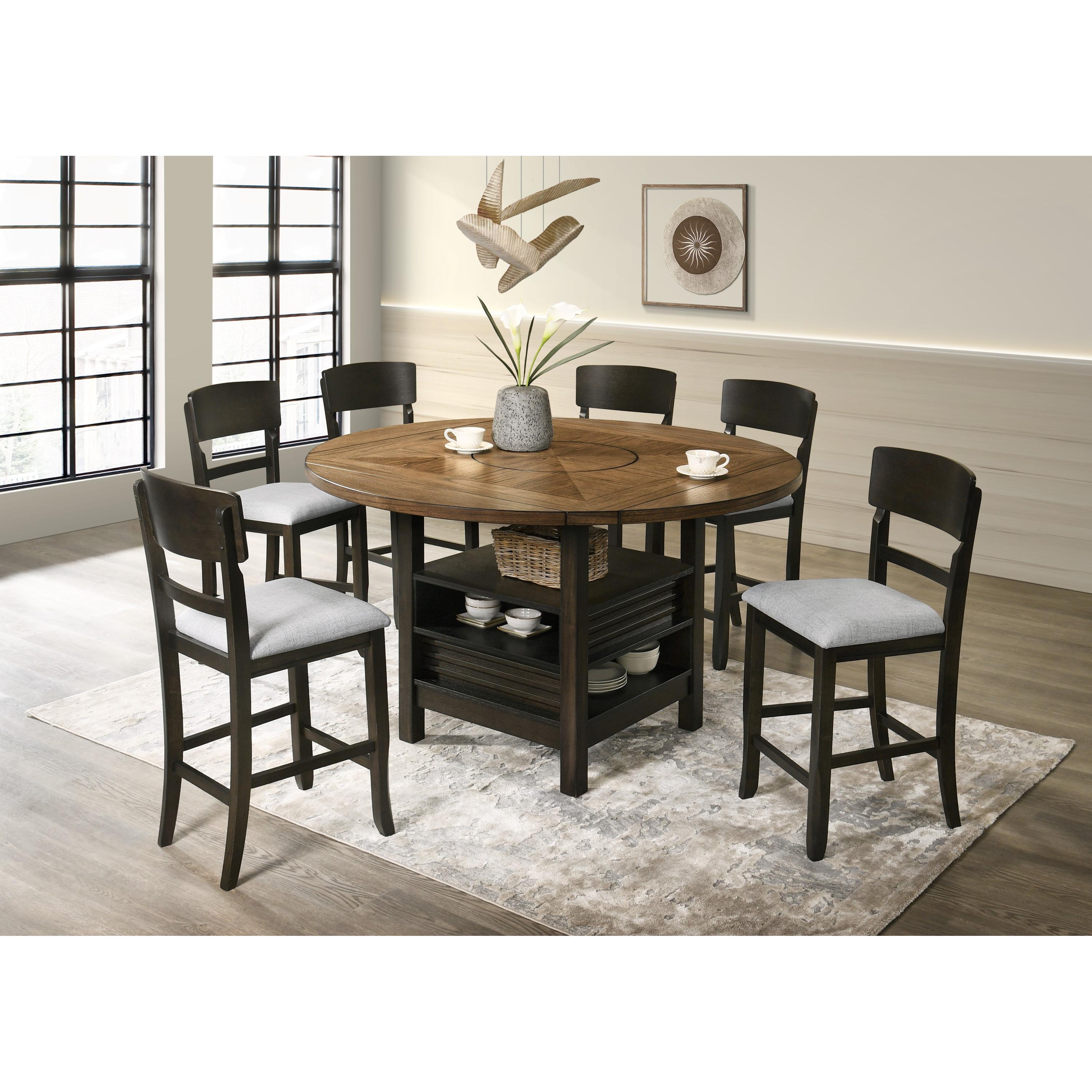  Crown Mark Oakly 2848T-6060 Counter Height Dining Table IMAGE 9