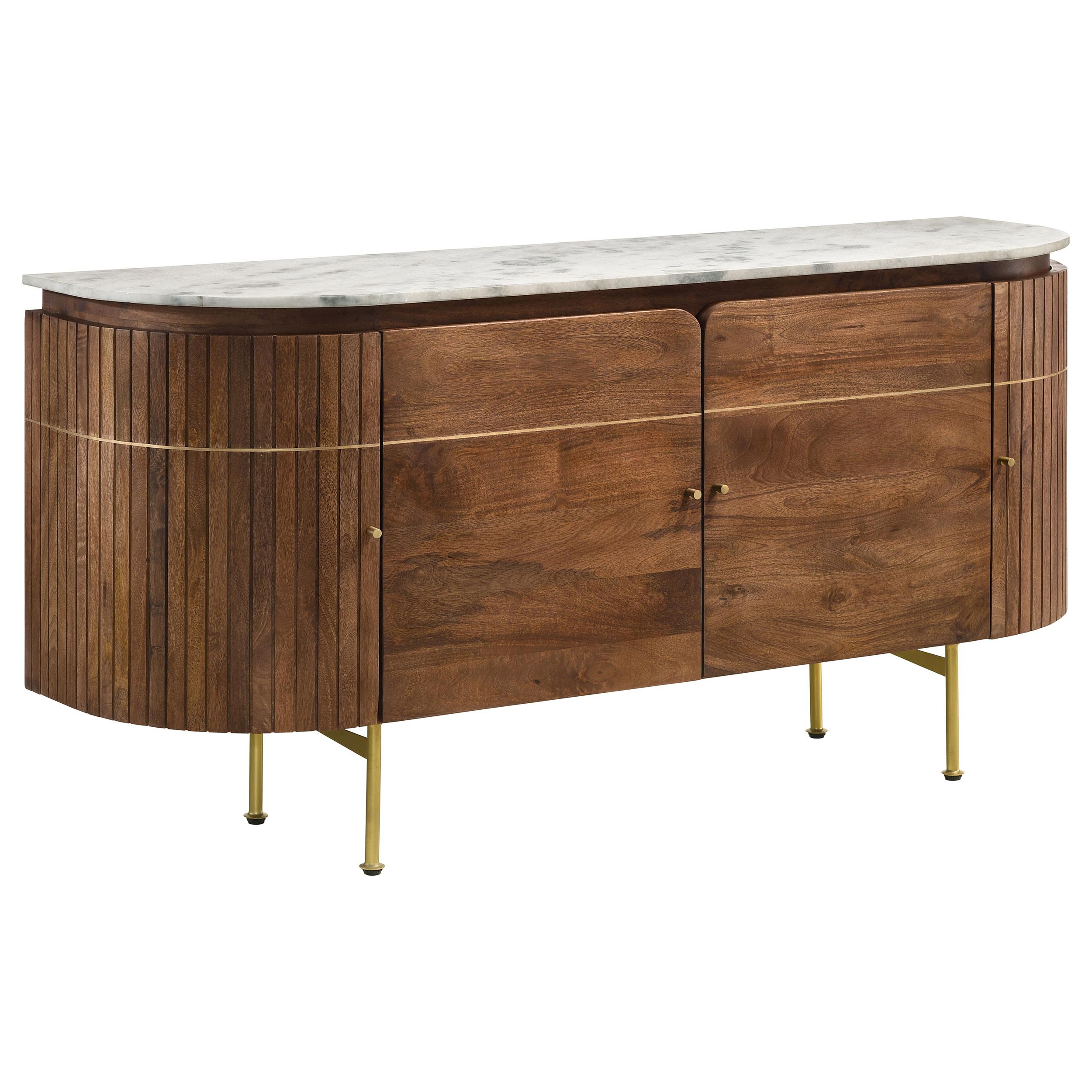  Coaster Furniture Ortega 105145 4-door Marble Top Sideboard Buffet Cabinet - Natural IMAGE 1