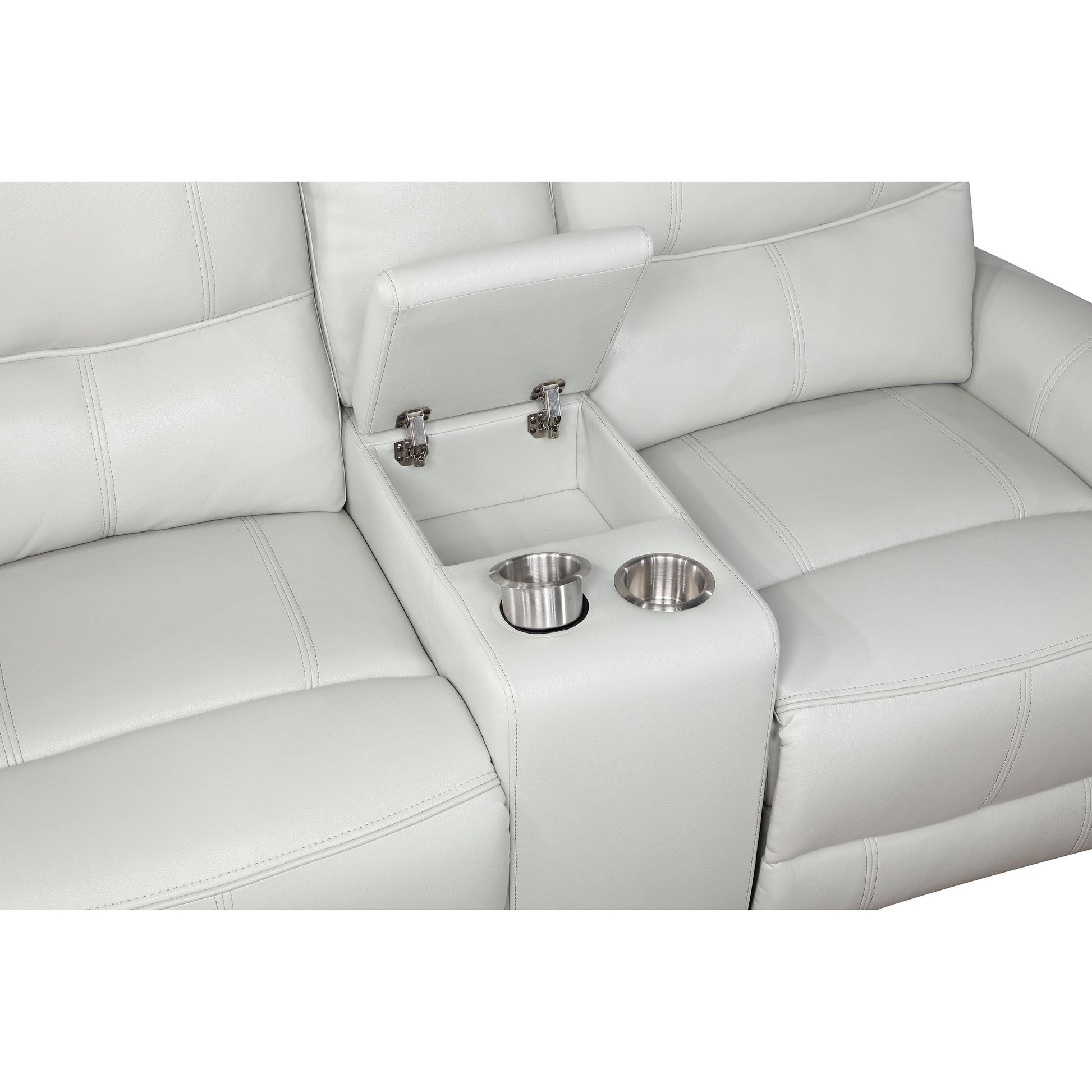  Coaster Furniture Greenfield 610262P Upholstered Power Reclining Loveseat - Dove Grey IMAGE 11