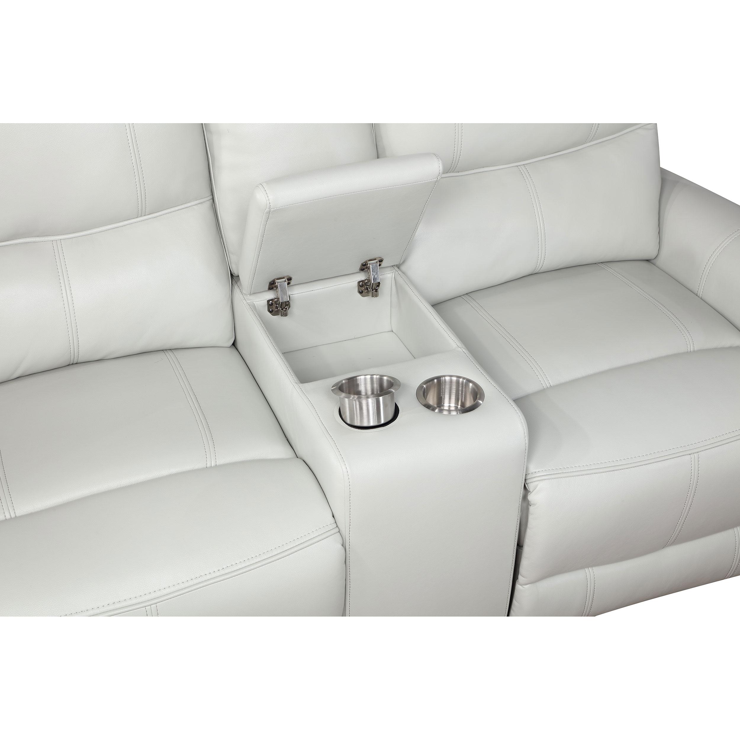  Coaster Furniture Greenfield 610262P Upholstered Power Reclining Loveseat - Dove Grey IMAGE 11