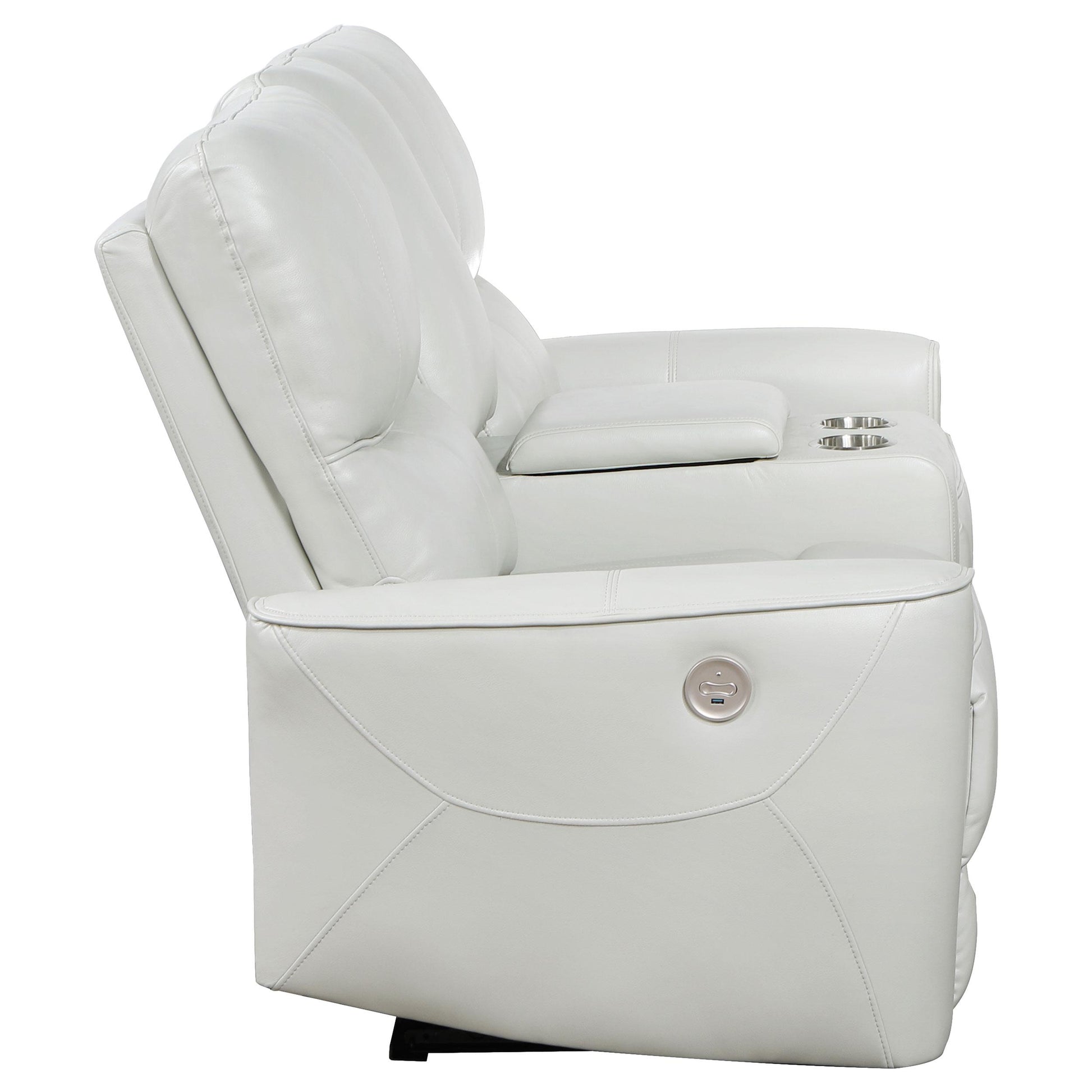  Coaster Furniture Greenfield 610262P Upholstered Power Reclining Loveseat - Dove Grey IMAGE 6