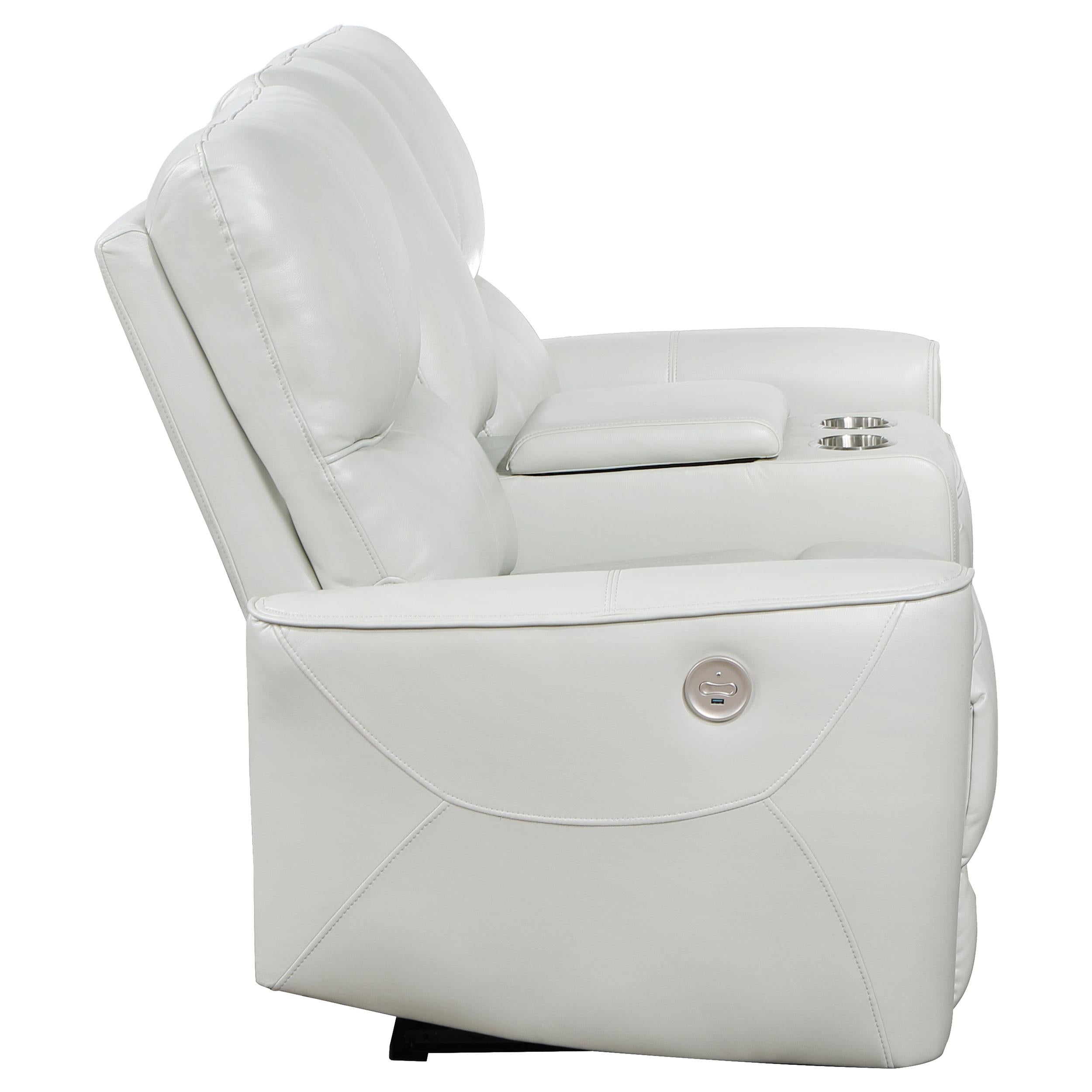  Coaster Furniture Greenfield 610262P Upholstered Power Reclining Loveseat - Dove Grey IMAGE 6