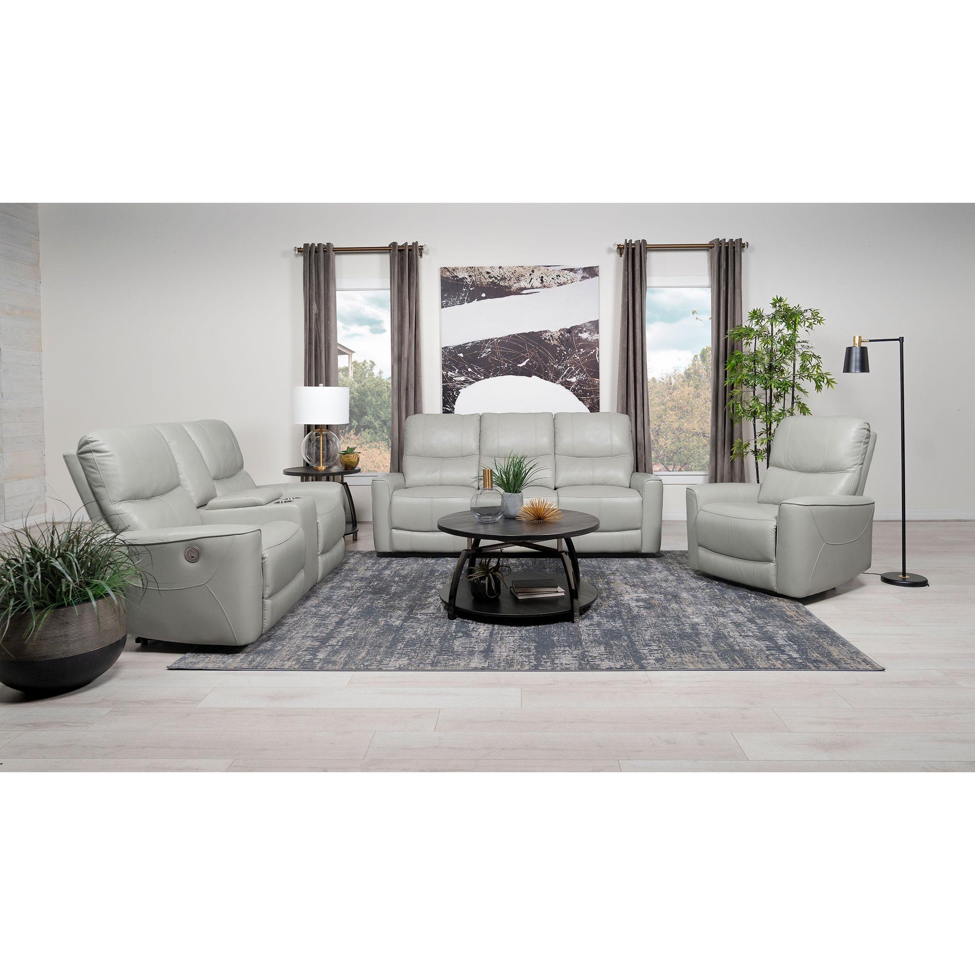  Coaster Furniture Greenfield 610263P Upholstered Power Recliner Chair - Dove Grey IMAGE 8