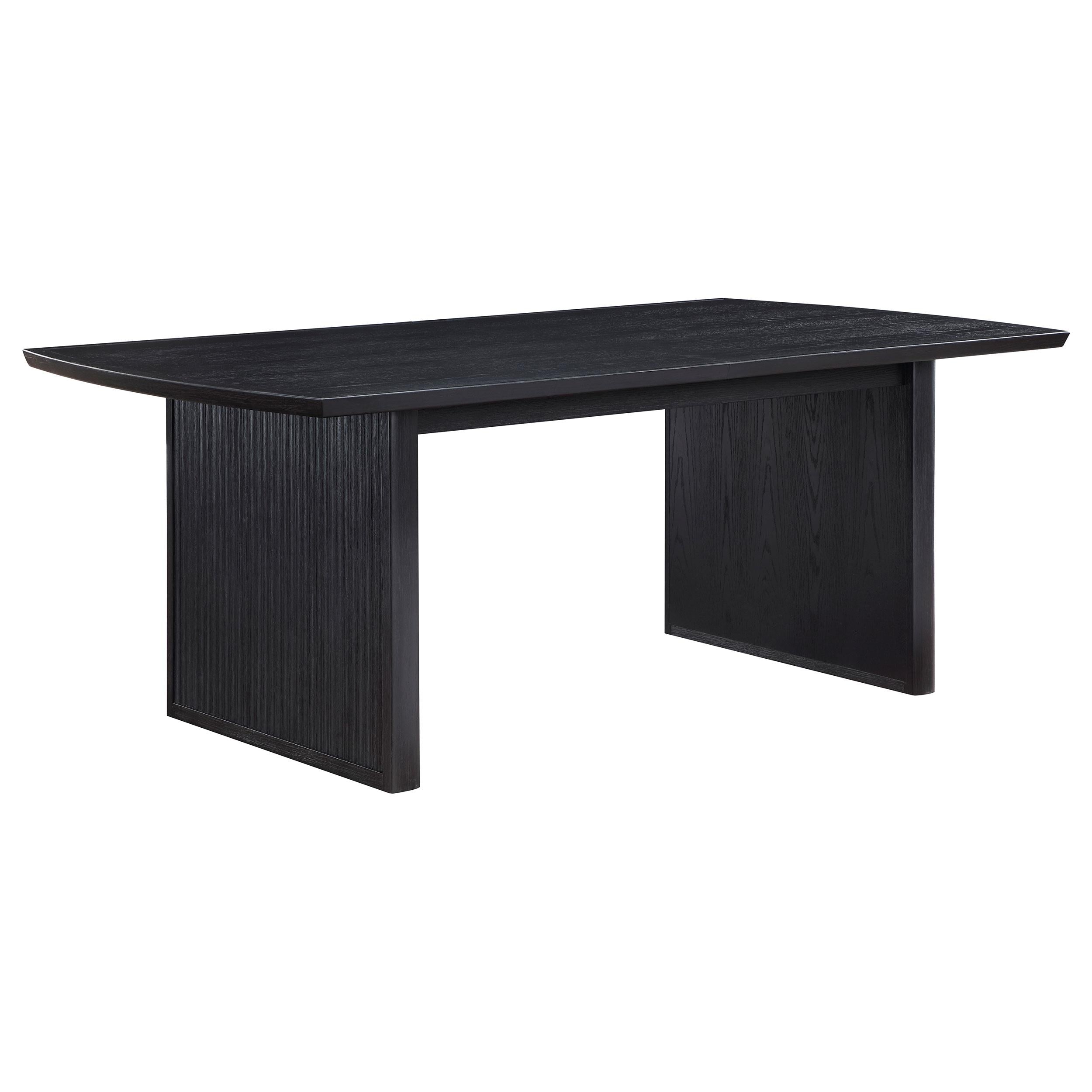  Coaster Furniture Brookmead 108231 100-inch Extension Leaf Dining Table - Black IMAGE 2