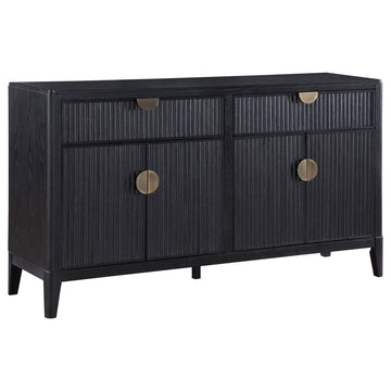  Coaster Furniture Brookmead 108235 4-door Sideboard Buffet Storage Cabinet - Black IMAGE 1