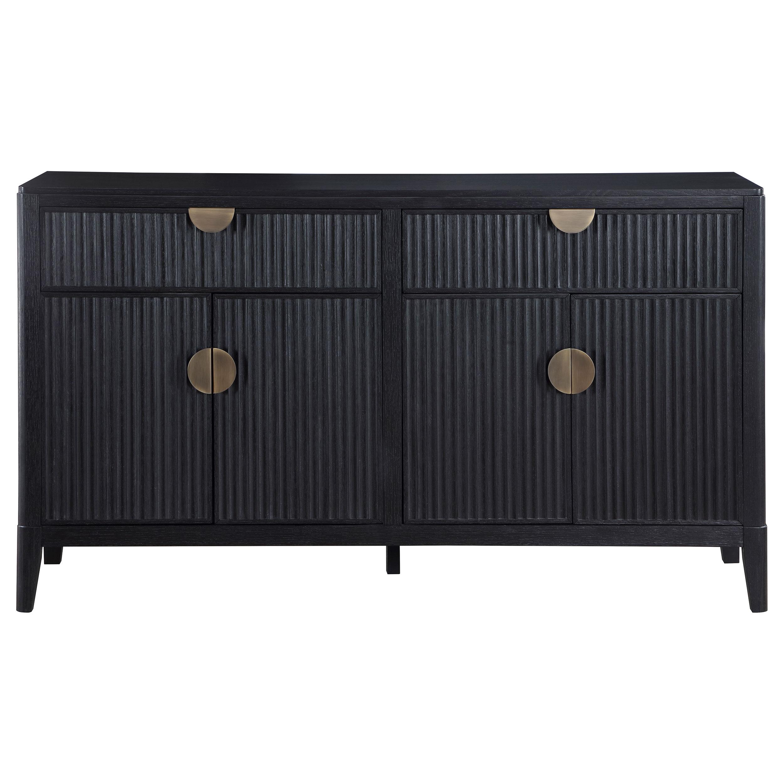  Coaster Furniture Brookmead 108235 4-door Sideboard Buffet Storage Cabinet - Black IMAGE 3