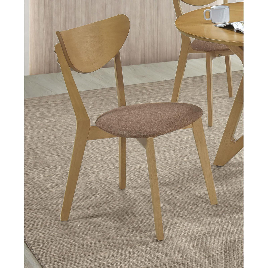  Coaster Furniture Elowen 108442 Wood Dining Side Chair - Light Walnut IMAGE 1