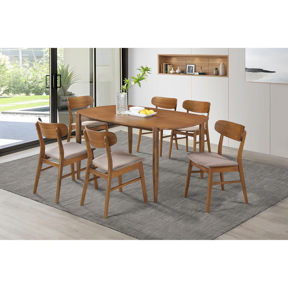  Coaster Furniture Dortch 108462 Dining Side Chair - Walnut and Brown IMAGE 1