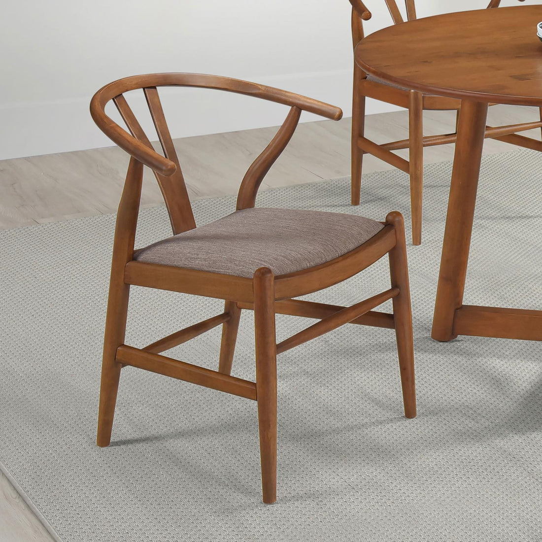  Coaster Furniture Dinah 108472 Wood Wishbone Dining Side Chair - Walnut IMAGE 1