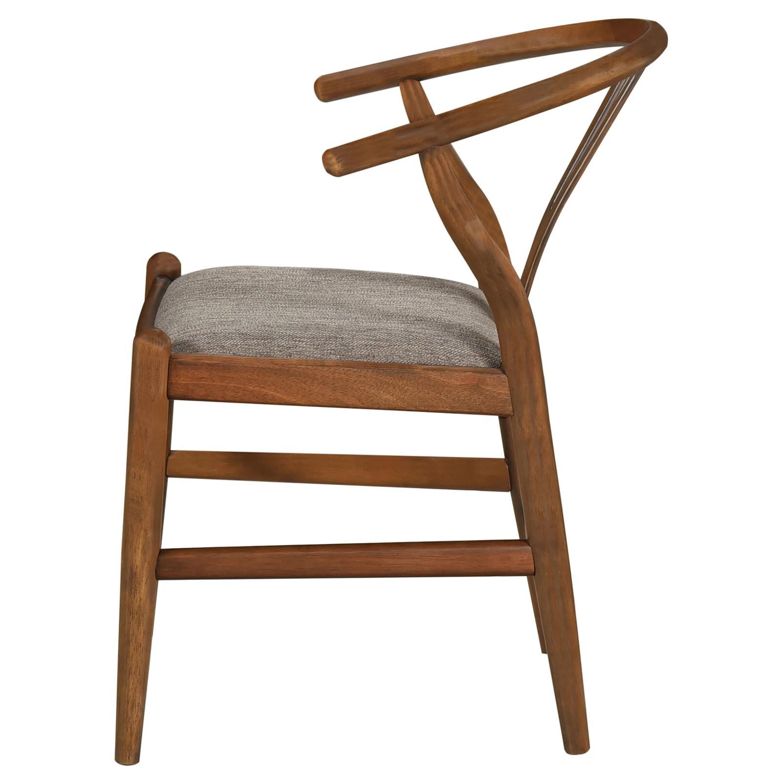  Coaster Furniture Dinah 108472 Wood Wishbone Dining Side Chair - Walnut IMAGE 5