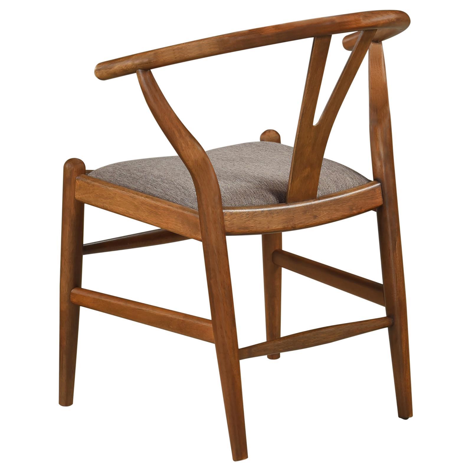  Coaster Furniture Dinah 108472 Wood Wishbone Dining Side Chair - Walnut IMAGE 6