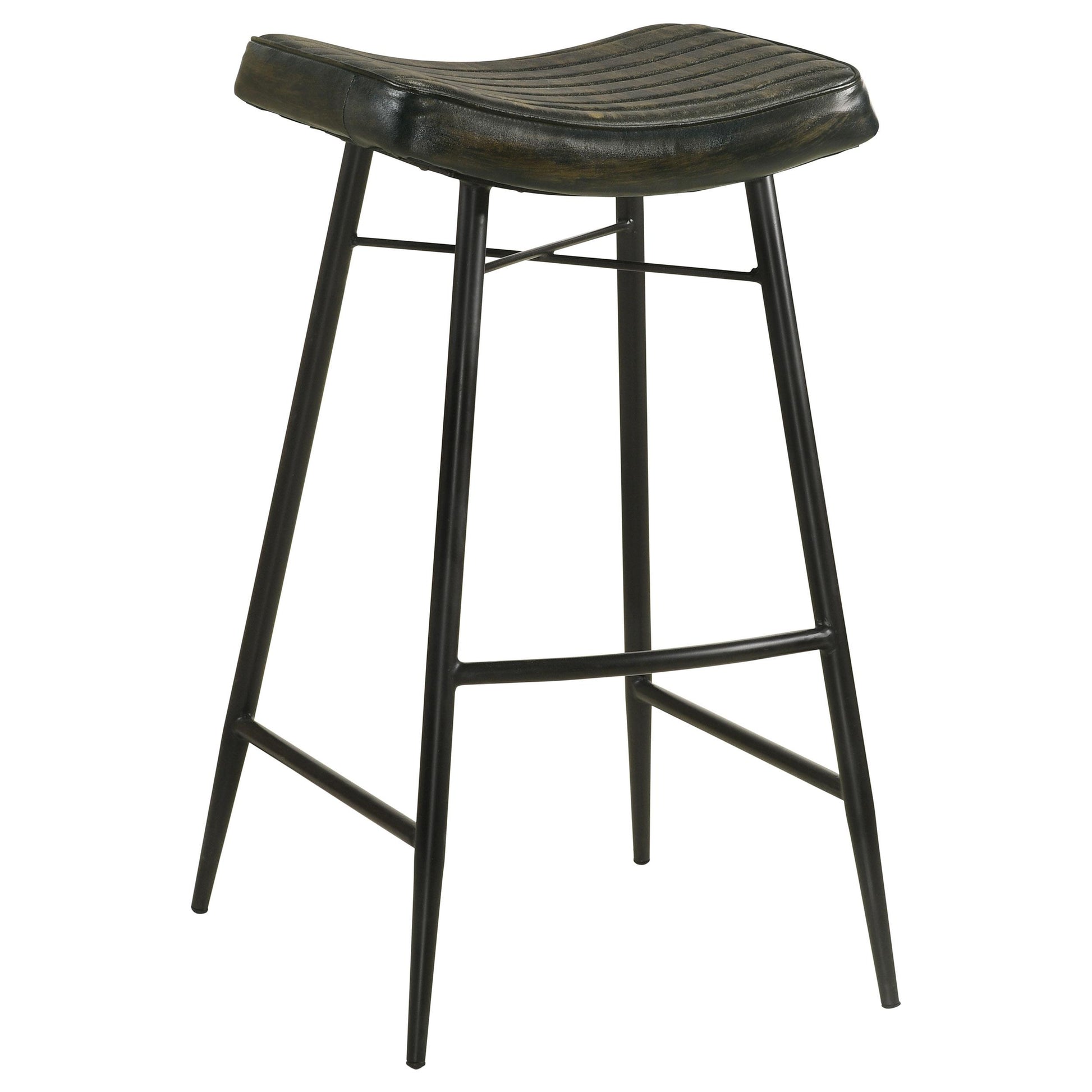  Coaster Furniture Bayu 109259 Leather Upholstered Bar Stool - Espresso IMAGE 1