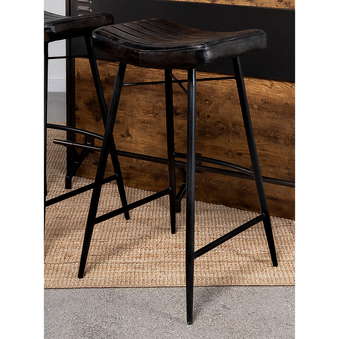  Coaster Furniture Bayu 109259 Leather Upholstered Bar Stool - Espresso IMAGE 1