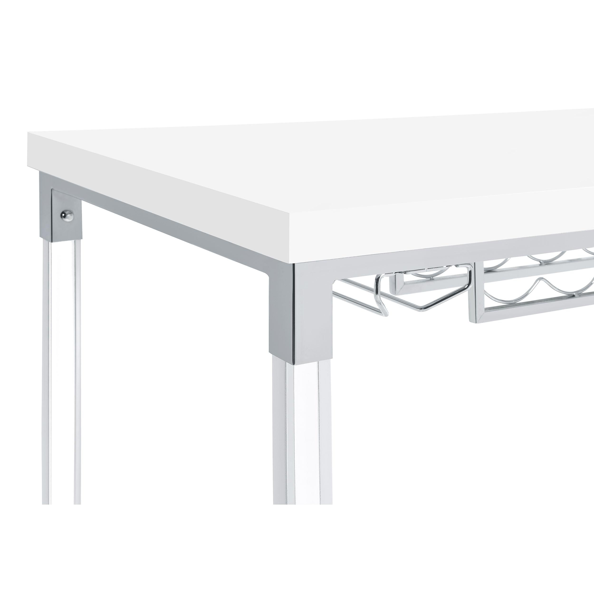  Coaster Furniture Norcrest 182101 47-inch Acrylic Leg Bar Table - White High Gloss IMAGE 11