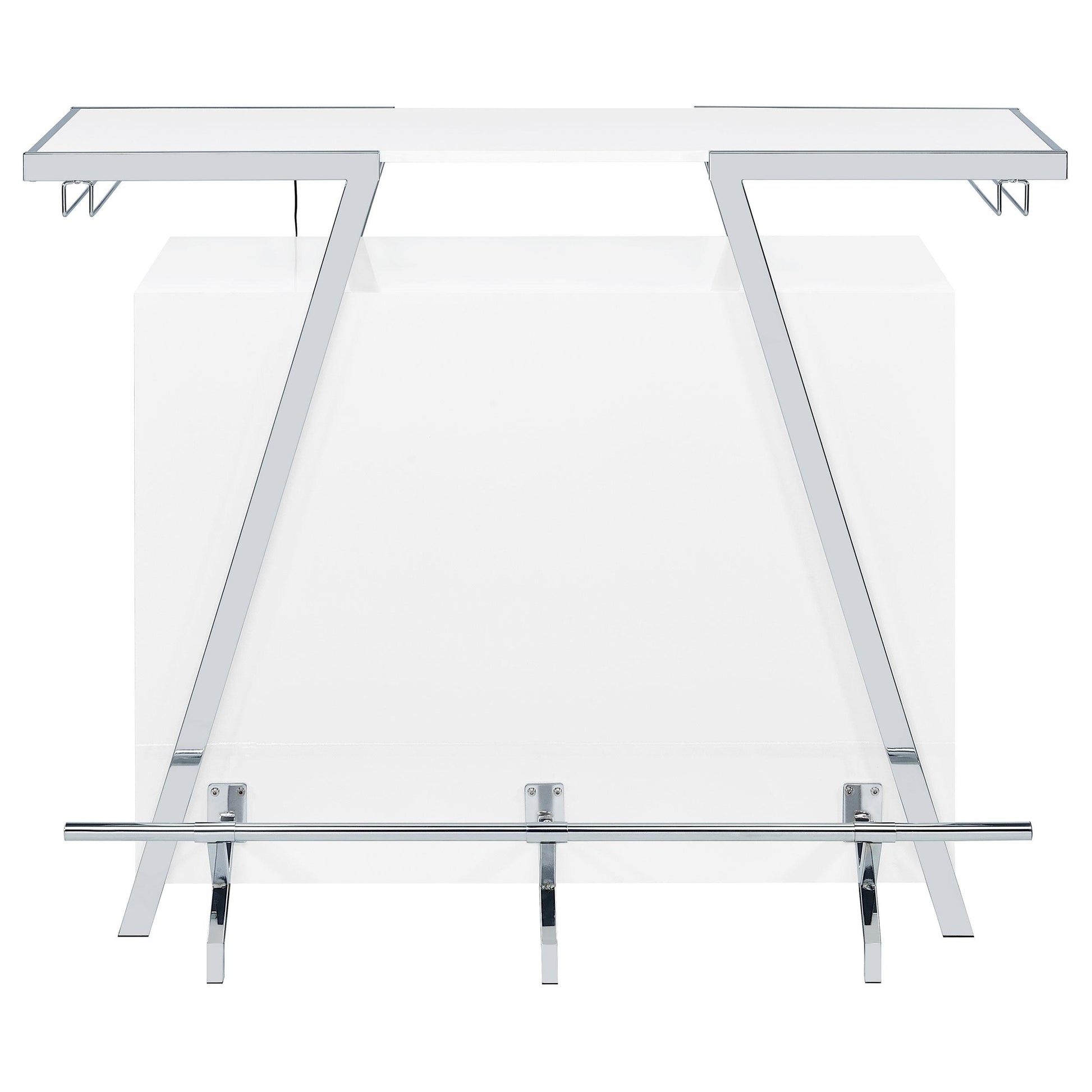  Coaster Furniture Araceli 182355 Freestanding LED Home Bar Cabinet - White High Gloss IMAGE 11