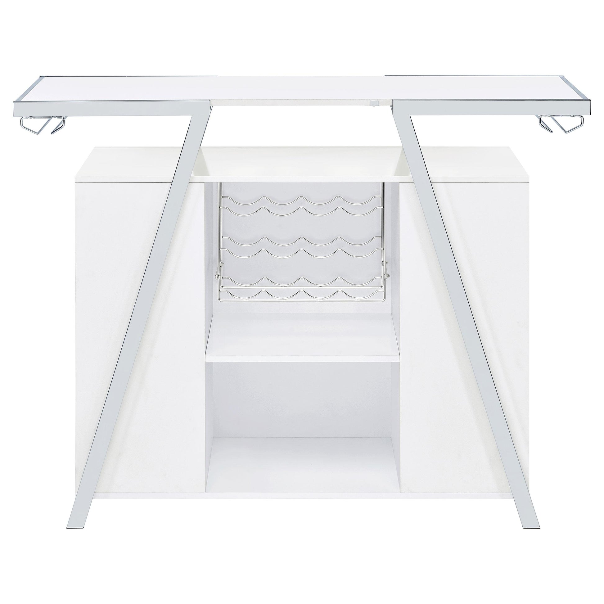  Coaster Furniture Araceli 182355 Freestanding LED Home Bar Cabinet - White High Gloss IMAGE 14