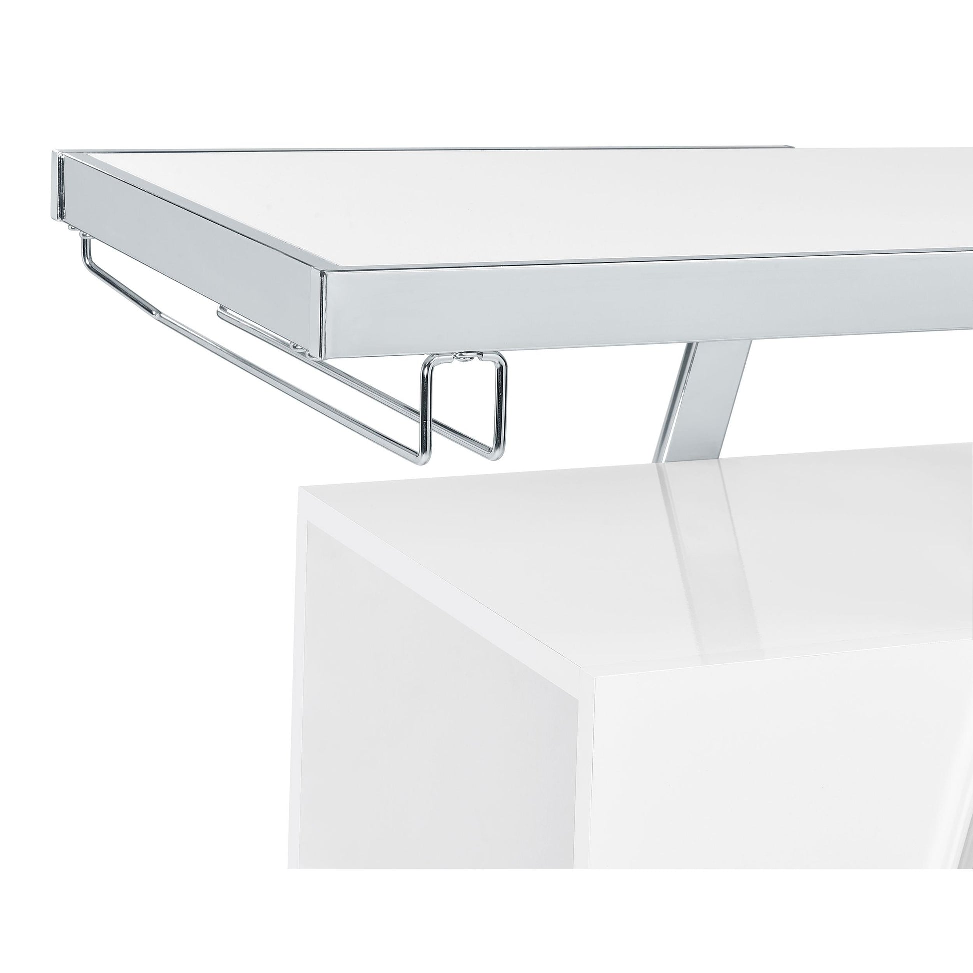  Coaster Furniture Araceli 182355 Freestanding LED Home Bar Cabinet - White High Gloss IMAGE 18