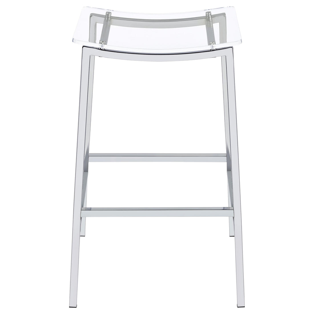  Coaster Furniture Jovani 182359 Acrylic Backless Bar Stool - Chrome IMAGE 1