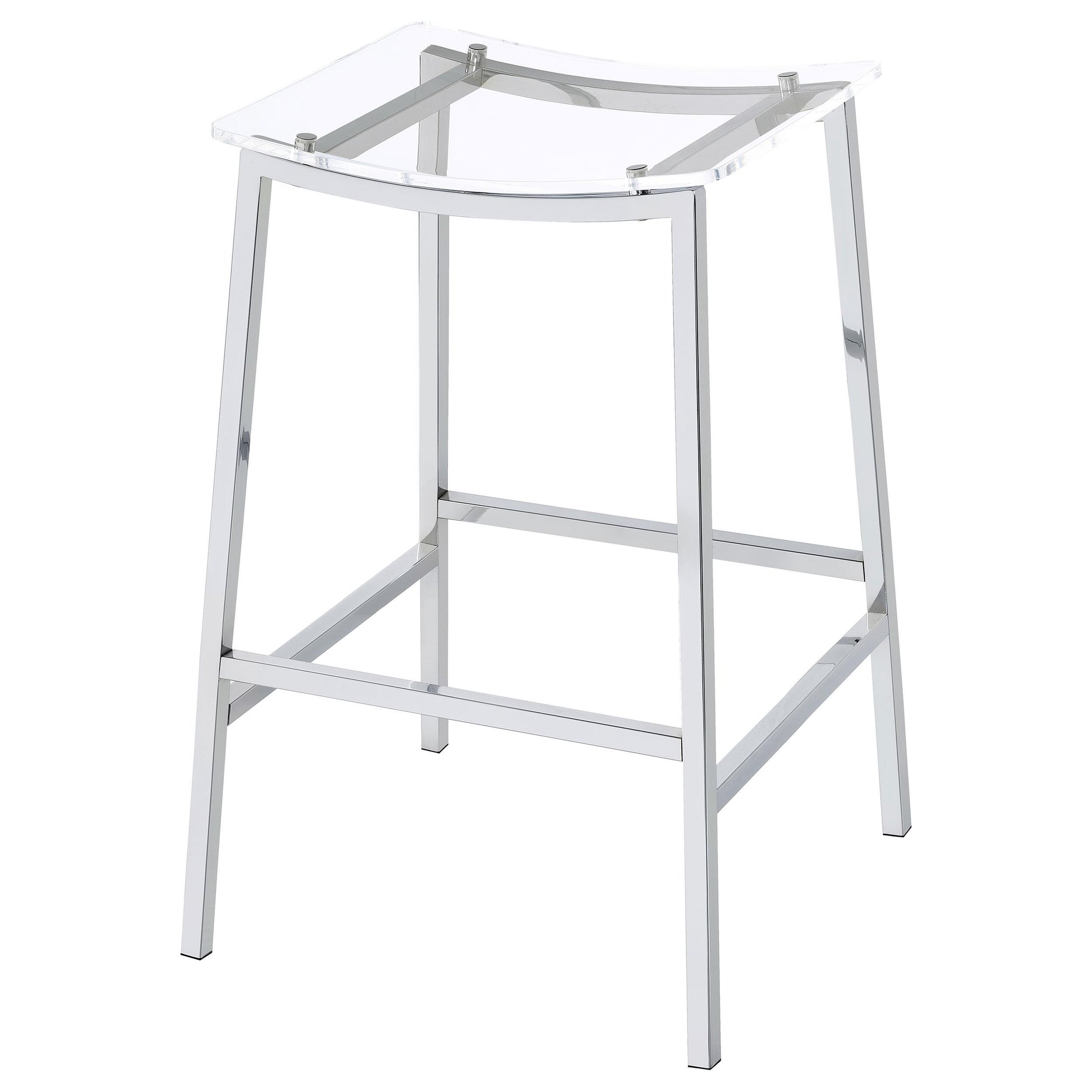  Coaster Furniture Jovani 182359 Acrylic Backless Bar Stool - Chrome IMAGE 3