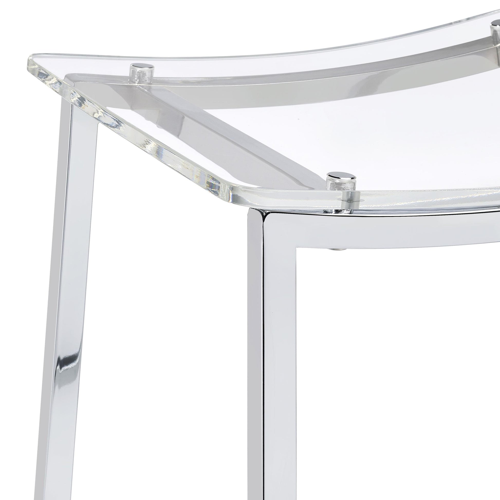  Coaster Furniture Jovani 182359 Acrylic Backless Bar Stool - Chrome IMAGE 8