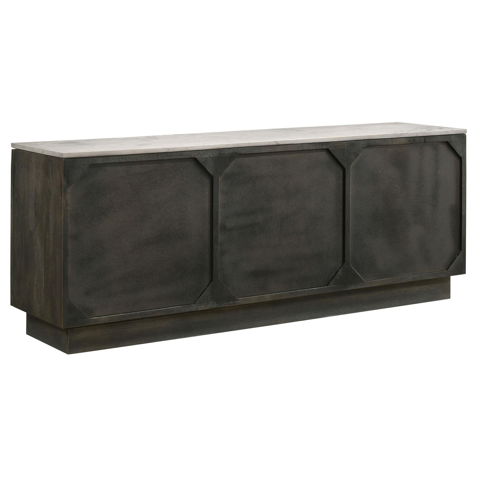  Coaster Furniture Dennis 190655 3-door Marble Top Sideboard Buffet - Tobacco Grey IMAGE 6