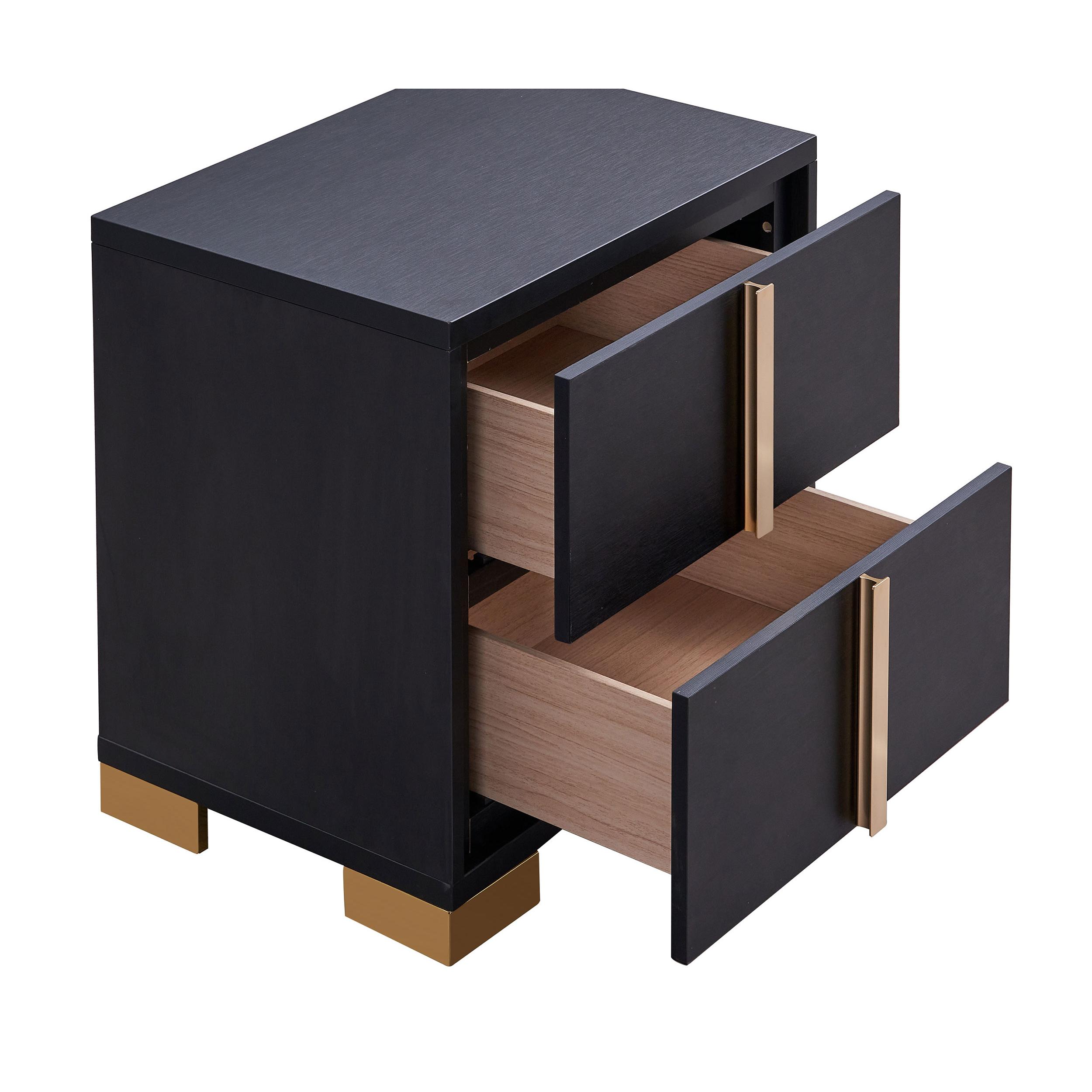  Coaster Furniture Marceline 222832 2-Drawer Nightstand - Black IMAGE 10