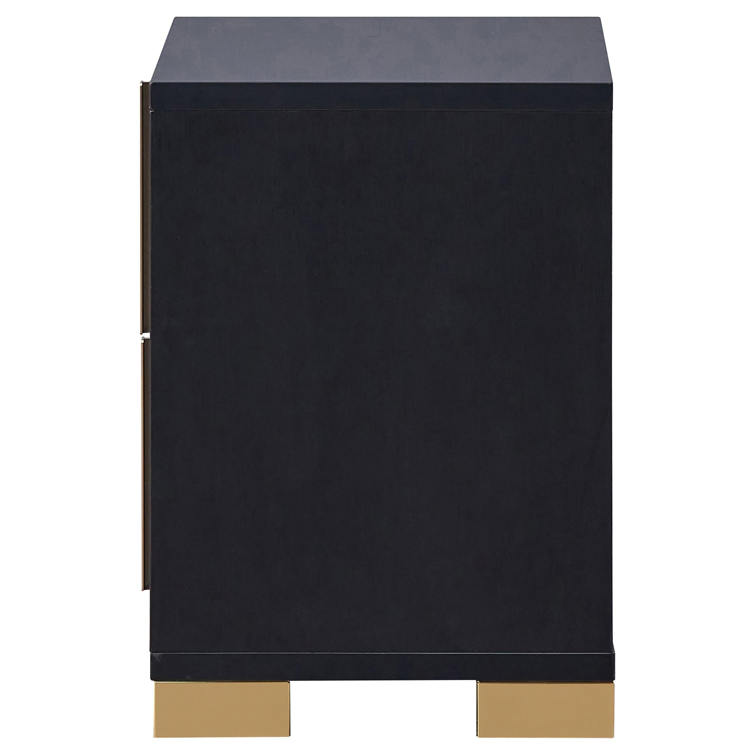  Coaster Furniture Marceline 222832 2-Drawer Nightstand - Black IMAGE 5