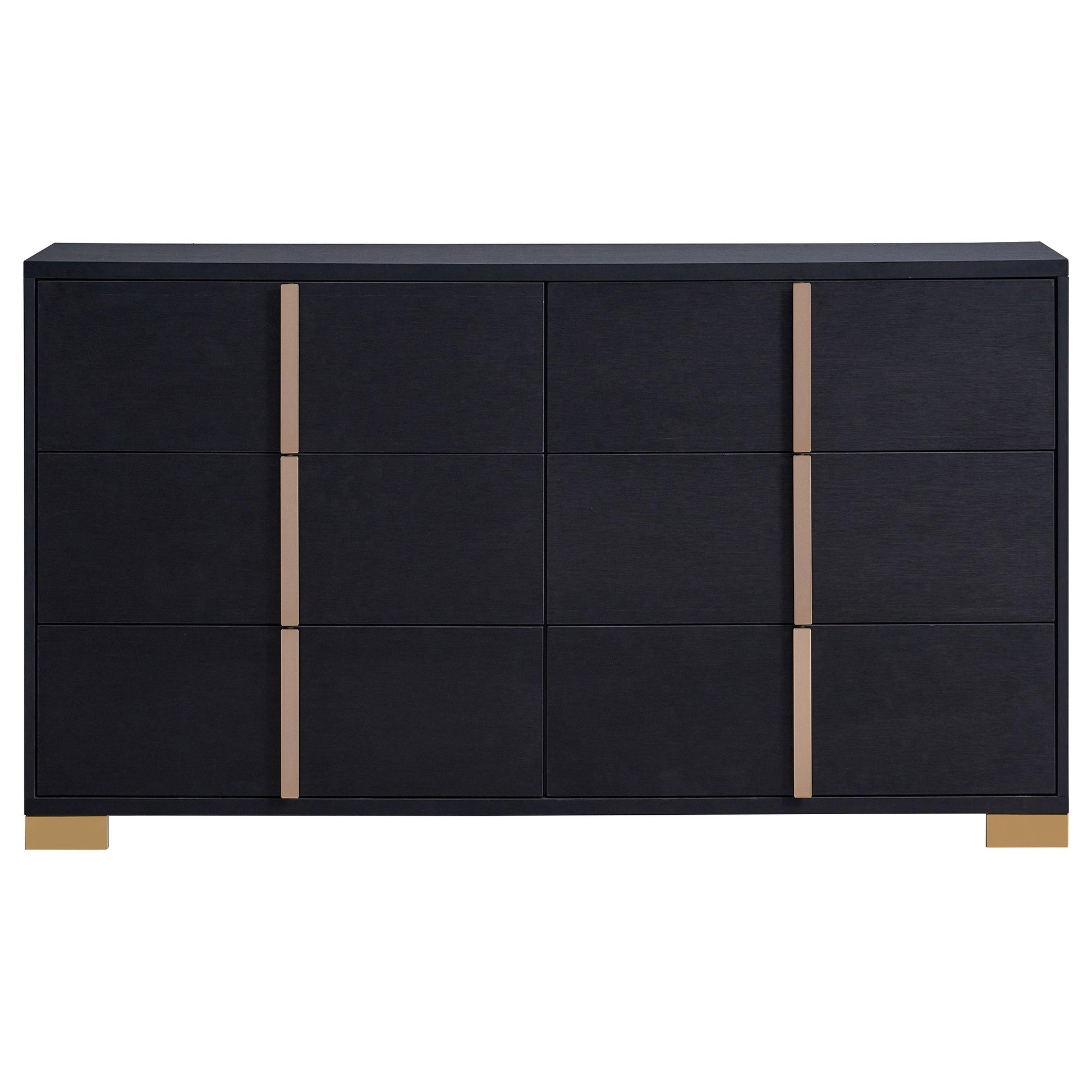  Coaster Furniture Marceline 222833 6-Drawer Dresser - Black IMAGE 3