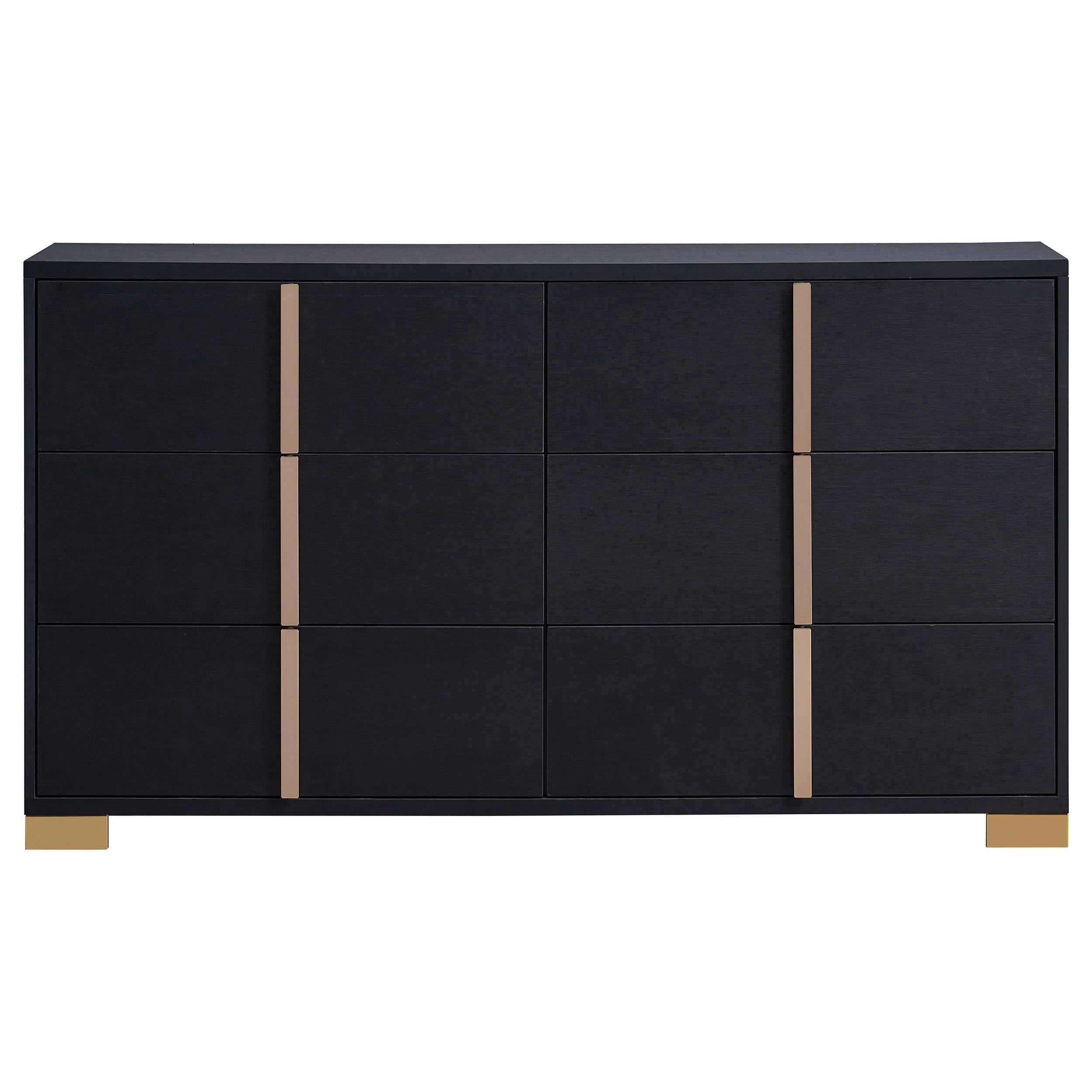  Coaster Furniture Marceline 222833 6-Drawer Dresser - Black IMAGE 3