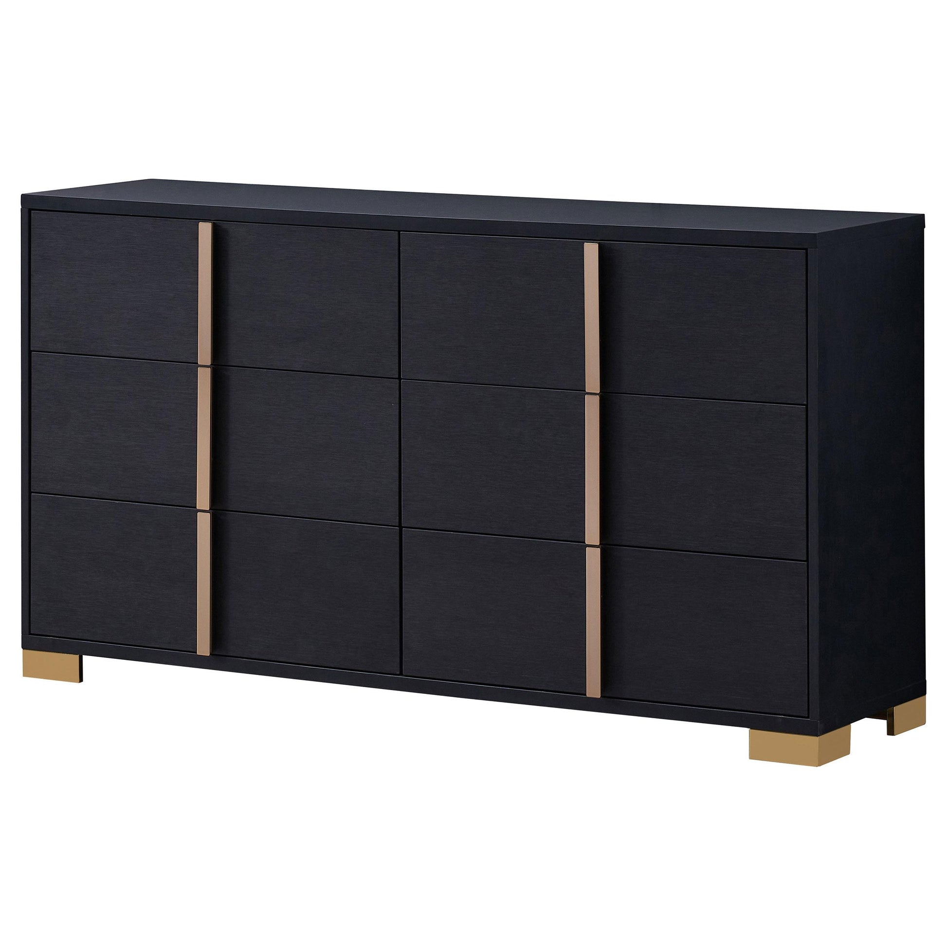  Coaster Furniture Marceline 222833 6-Drawer Dresser - Black IMAGE 4