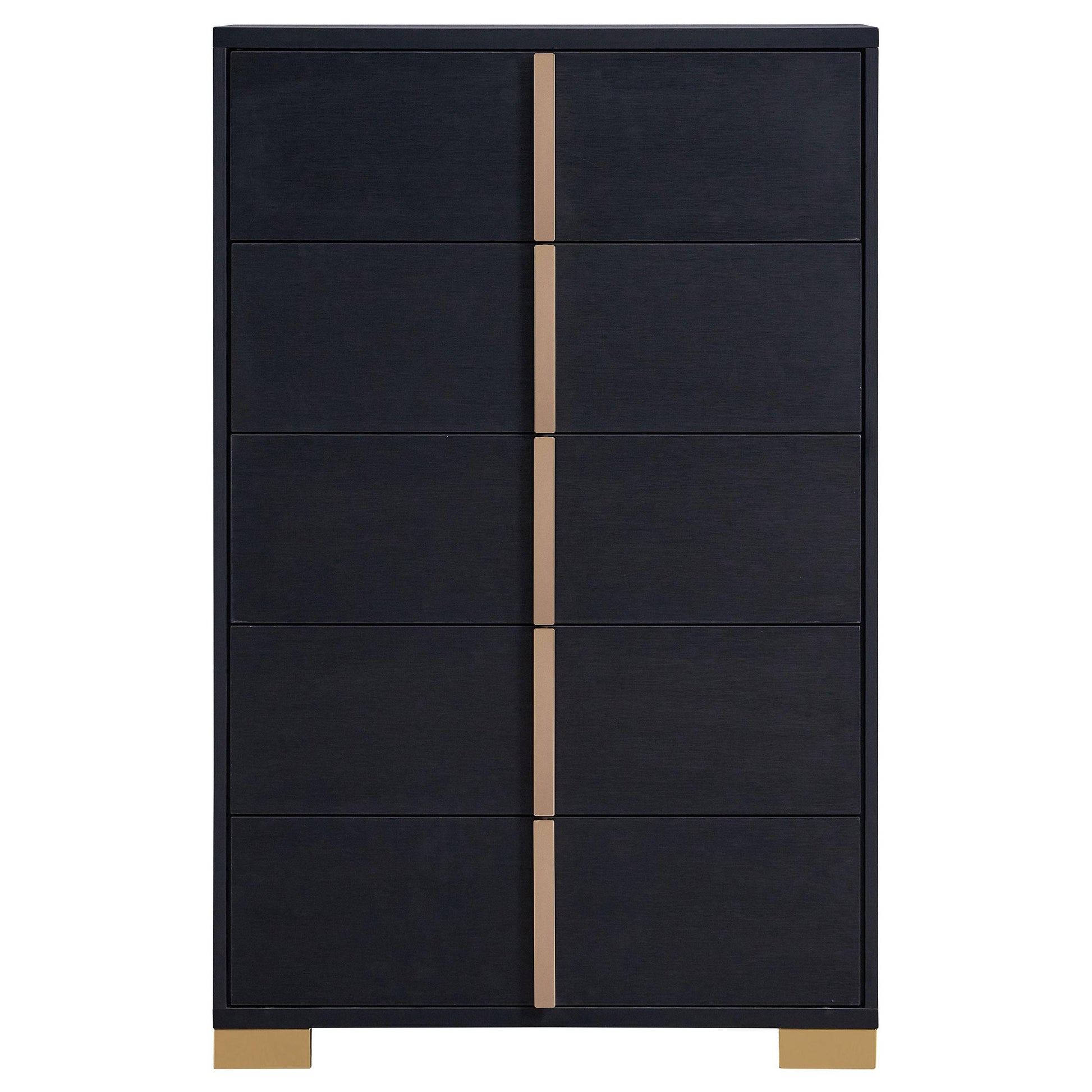  Coaster Furniture Marceline 222835 5-Drawer Bedroom Chest - Black IMAGE 3