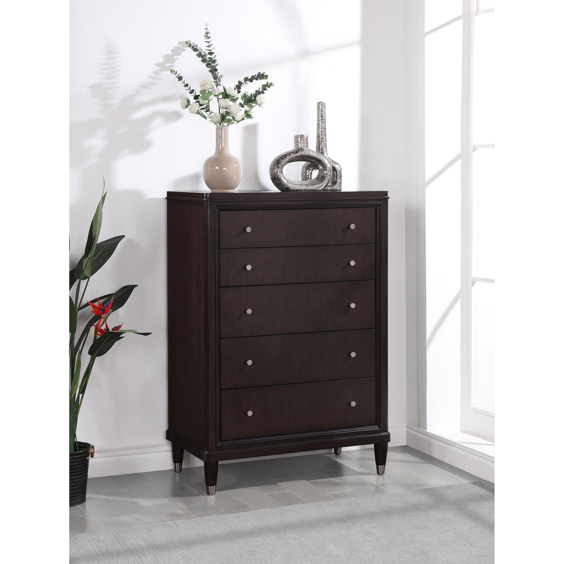  Coaster Furniture Emberlyn 223065 5-Drawer Bedroom Chest - Brown IMAGE 1