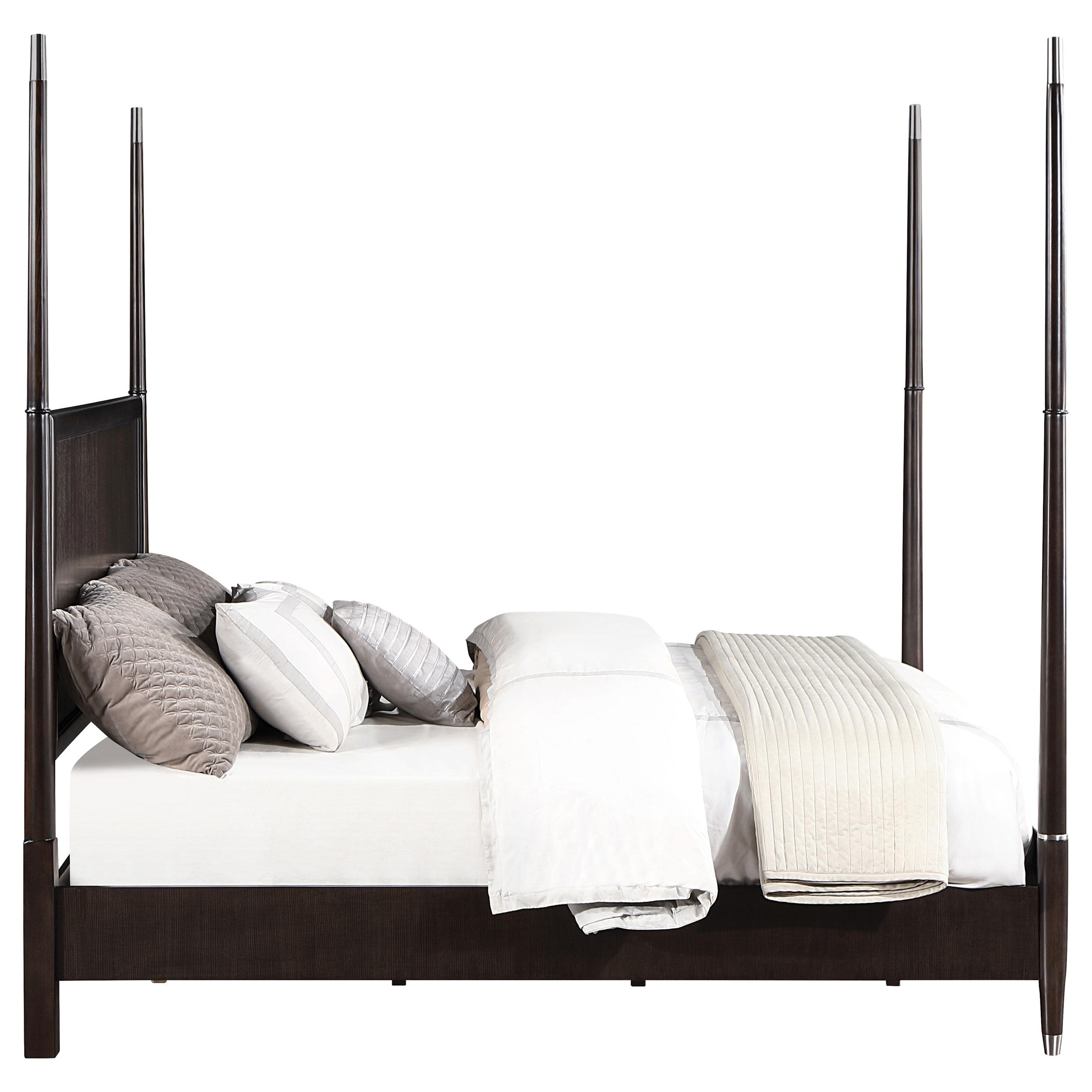 Coaster Furniture Emberlyn 223061Q Wood Queen Poster Bed - Brown IMAGE 8