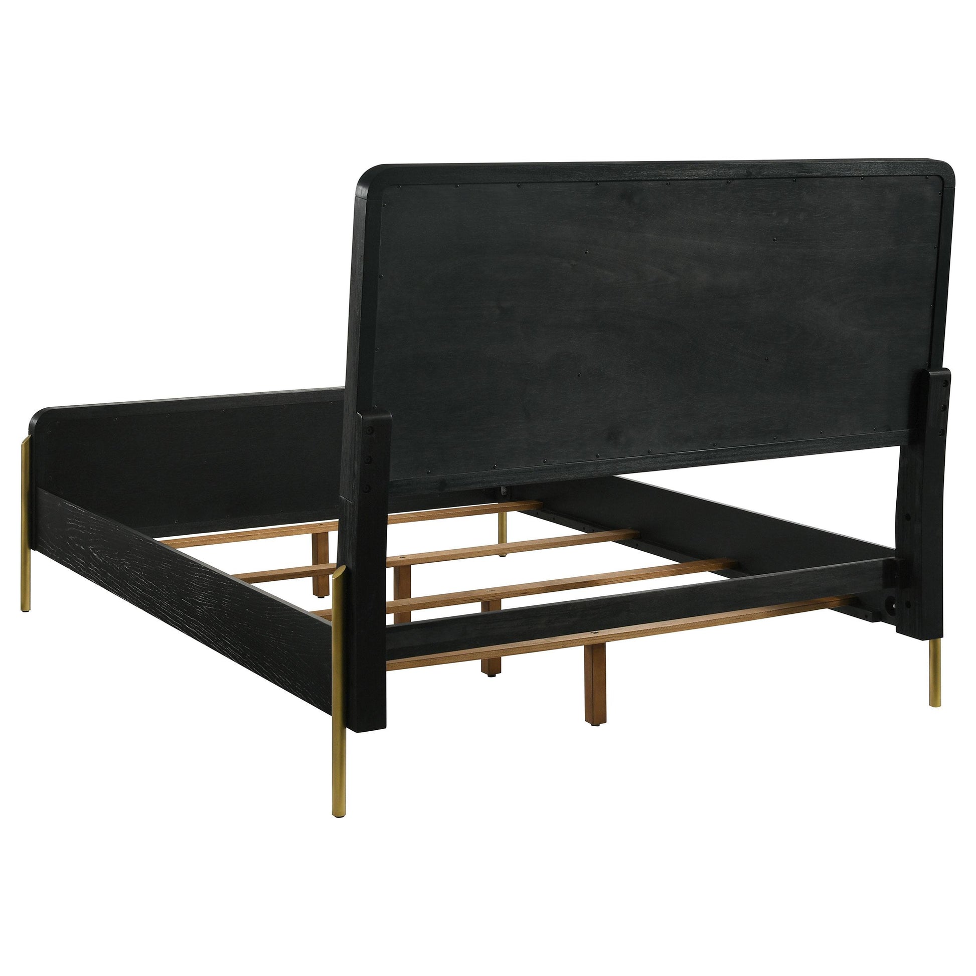  Size_Queen  -- Arini 224330Q Rattan Queen Panel Bed - Black and Natural IMAGE 4