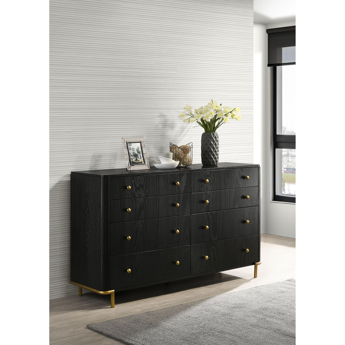  Coaster Furniture Arini 224333 8-Drawer Dresser - Black IMAGE 1