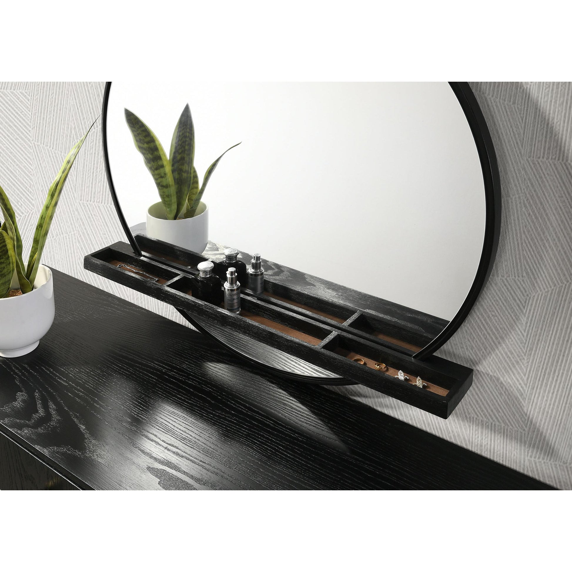  Coaster Furniture Arini 224334 Dresser Mirror - Black IMAGE 6