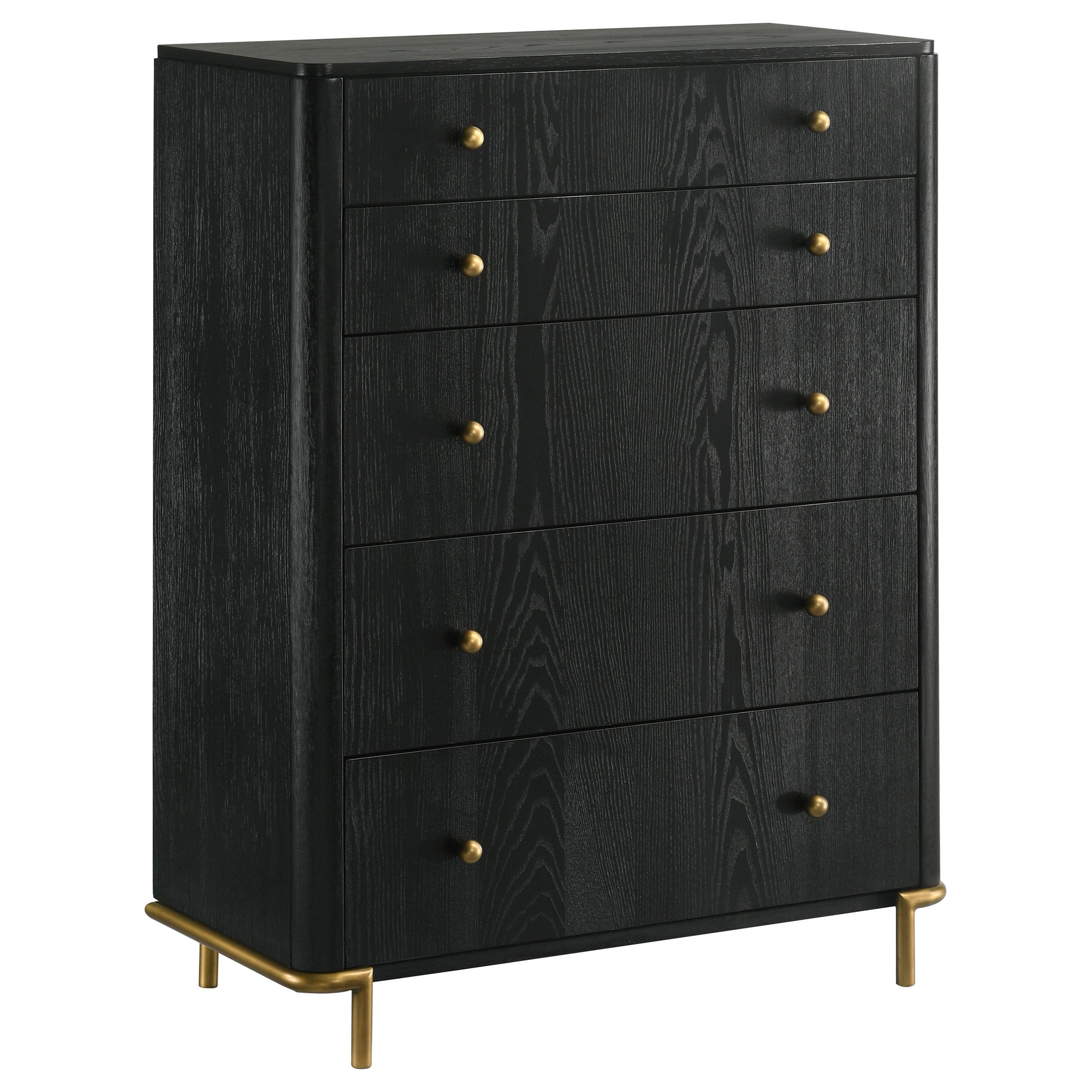  Coaster Furniture Arini 224335 5-Drawer Bedroom Chest - Black IMAGE 1