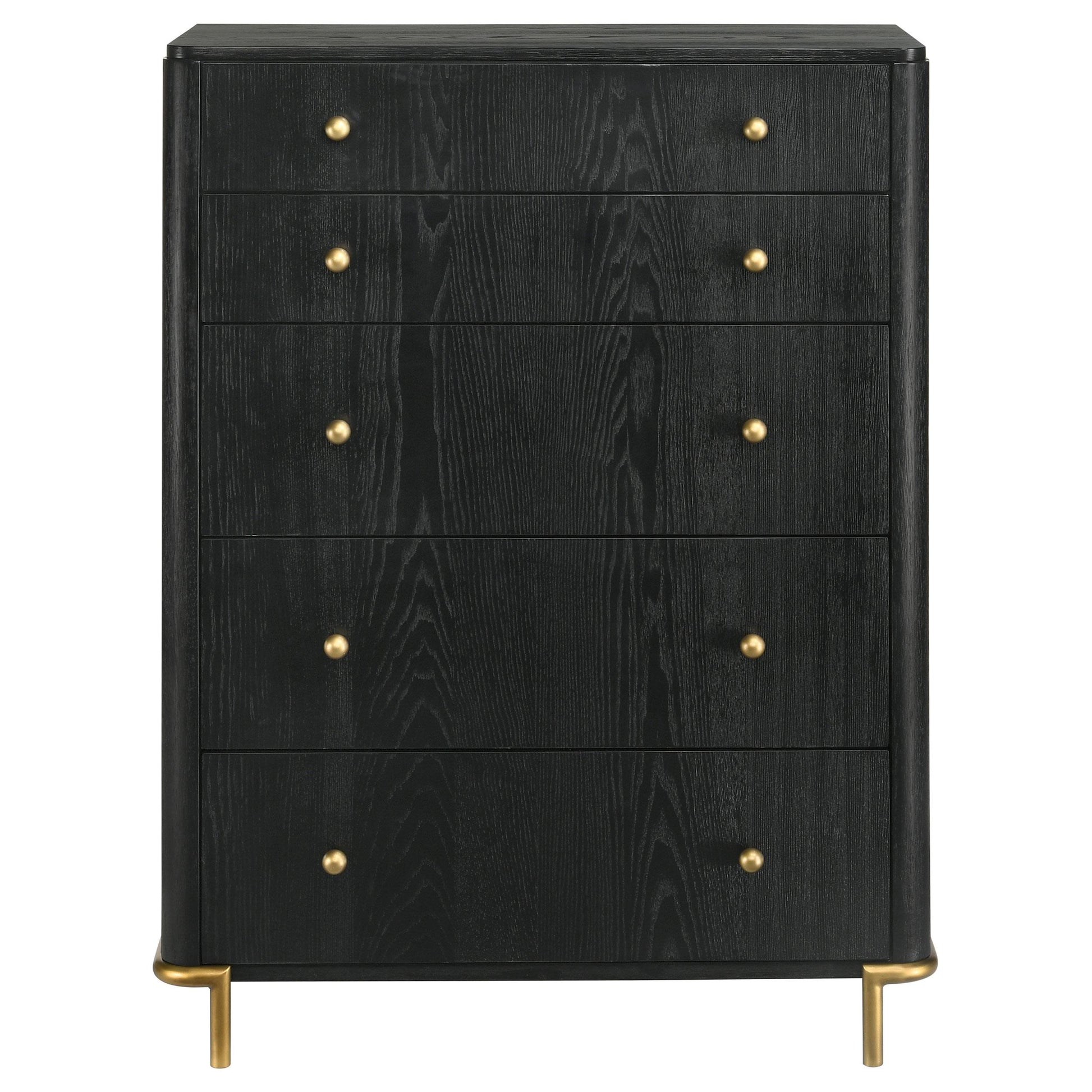  Coaster Furniture Arini 224335 5-Drawer Bedroom Chest - Black IMAGE 3