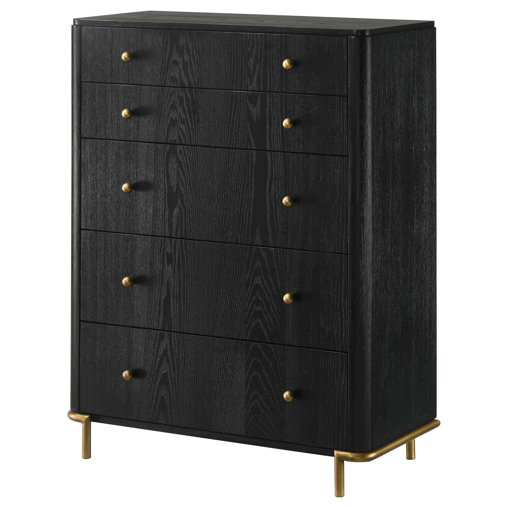  Coaster Furniture Arini 224335 5-Drawer Bedroom Chest - Black IMAGE 4