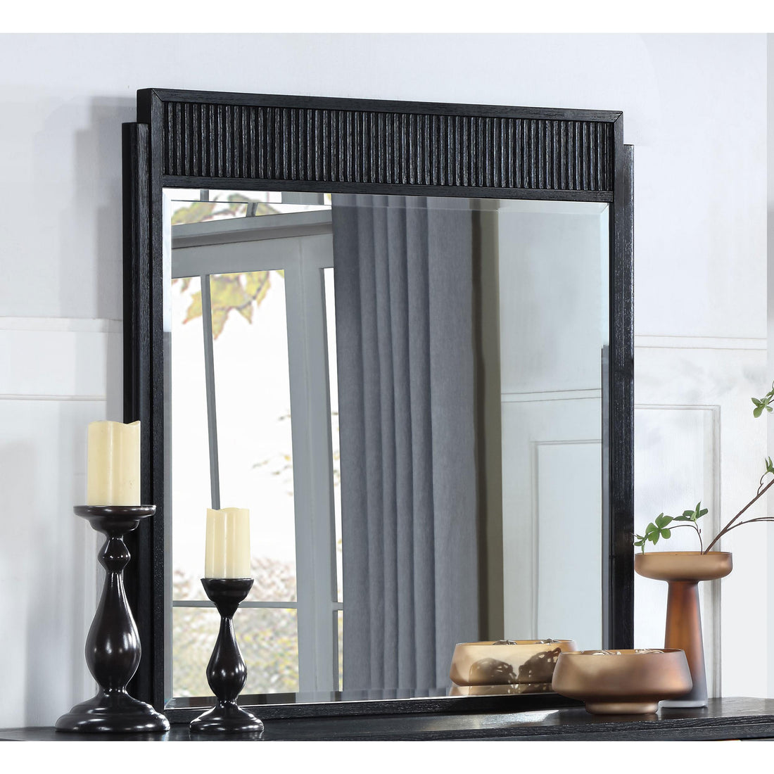  Coaster Furniture Brookmead 224714 Dresser Mirror - Black IMAGE 1