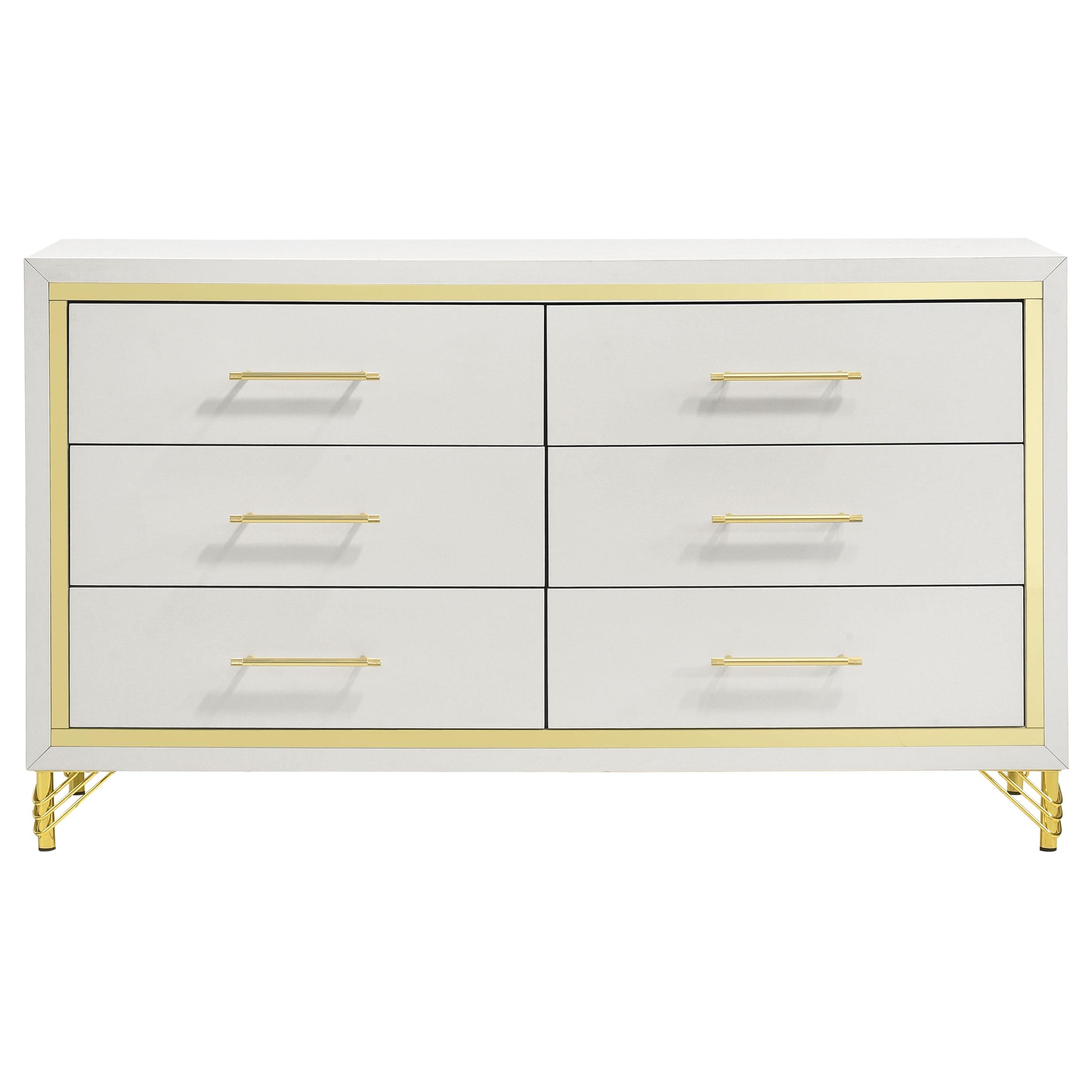  Coaster Furniture Lucia 224733 6-Drawer Dresser Cabinet - White IMAGE 3